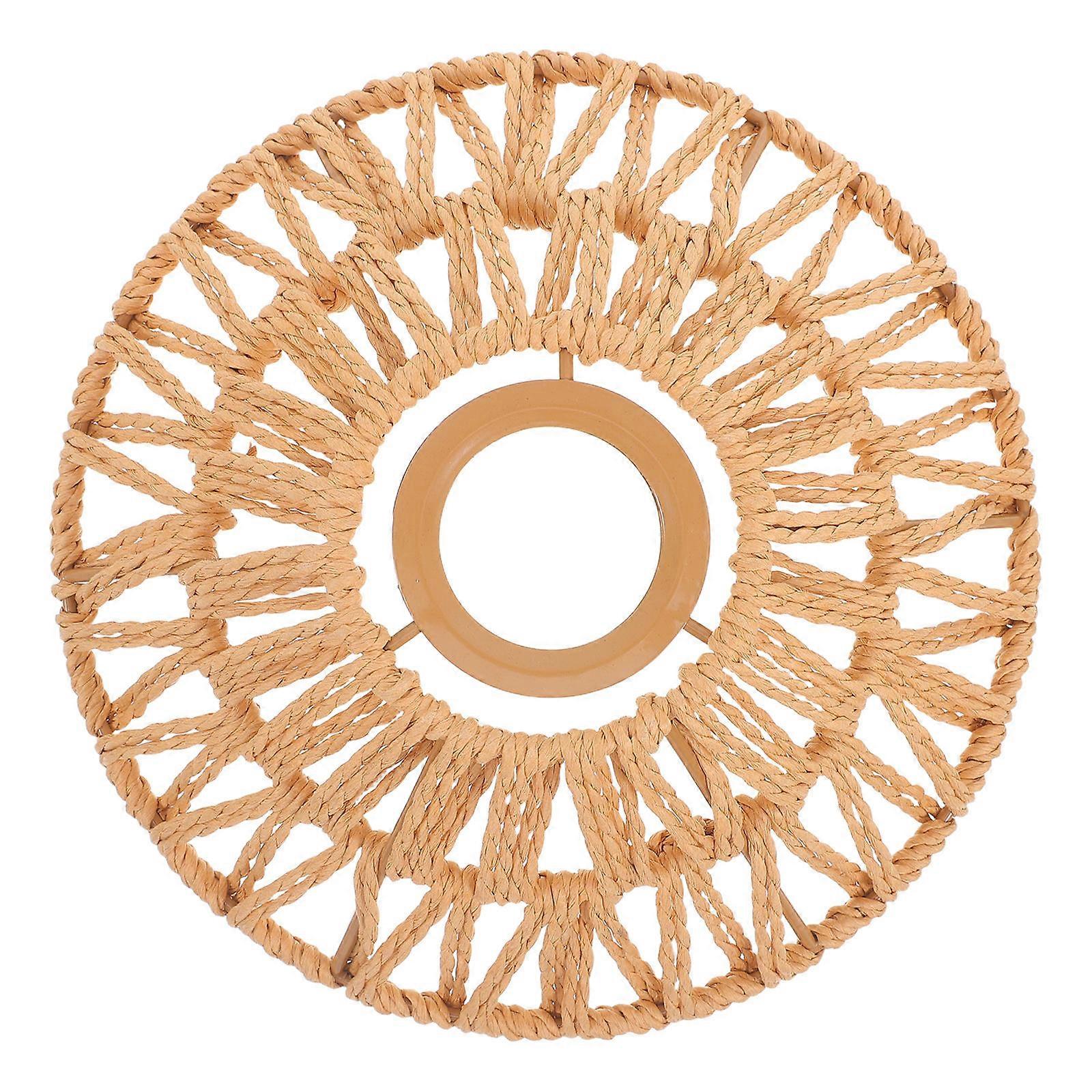 Rustic Iron Lampshade with Rope Weaving for Dining Room Pendant Shade