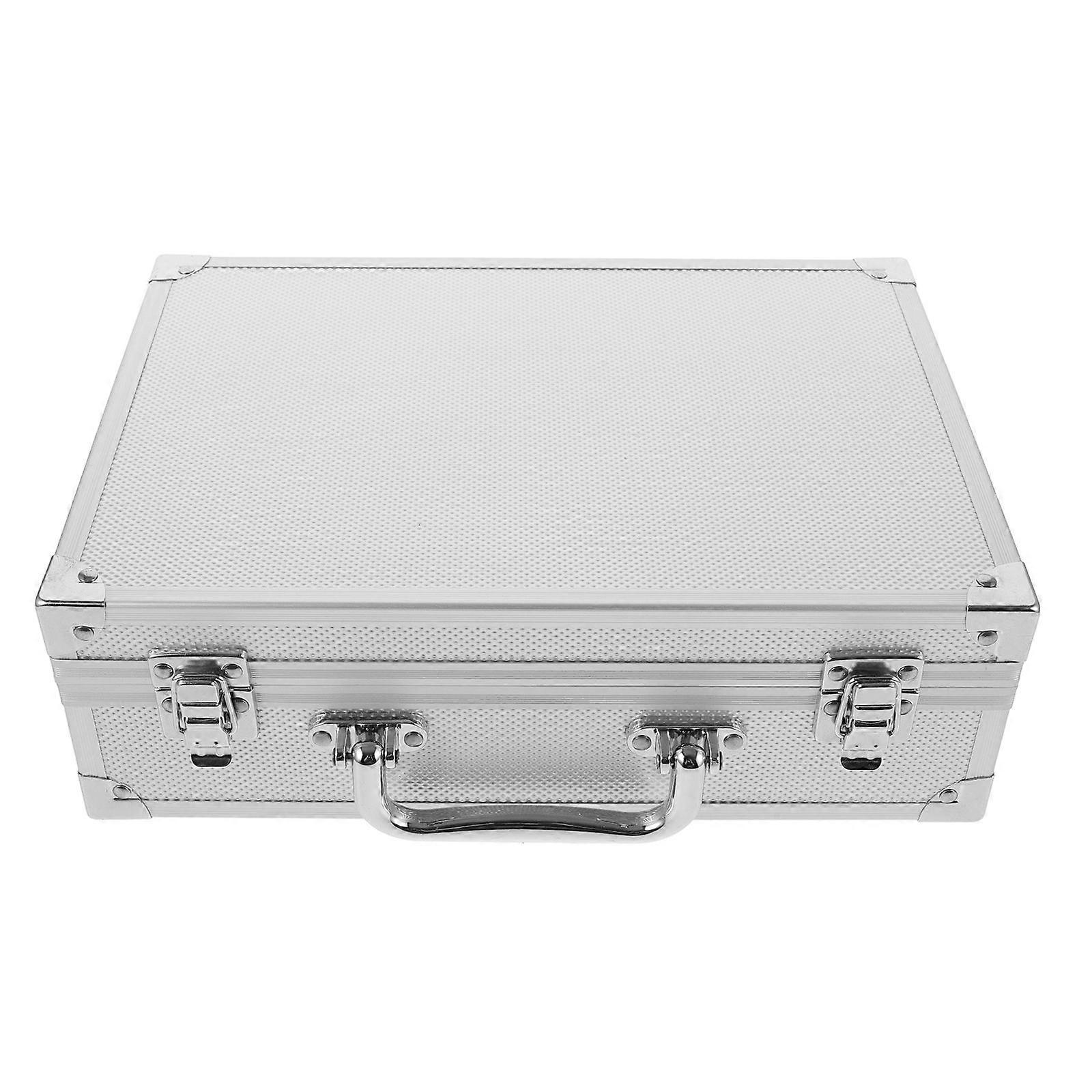 Portable Aluminum Alloy Tool Box with Reinforced Corners, Compact Storage Case for Accessories and Parts, Multi Use Travel and Work Companion