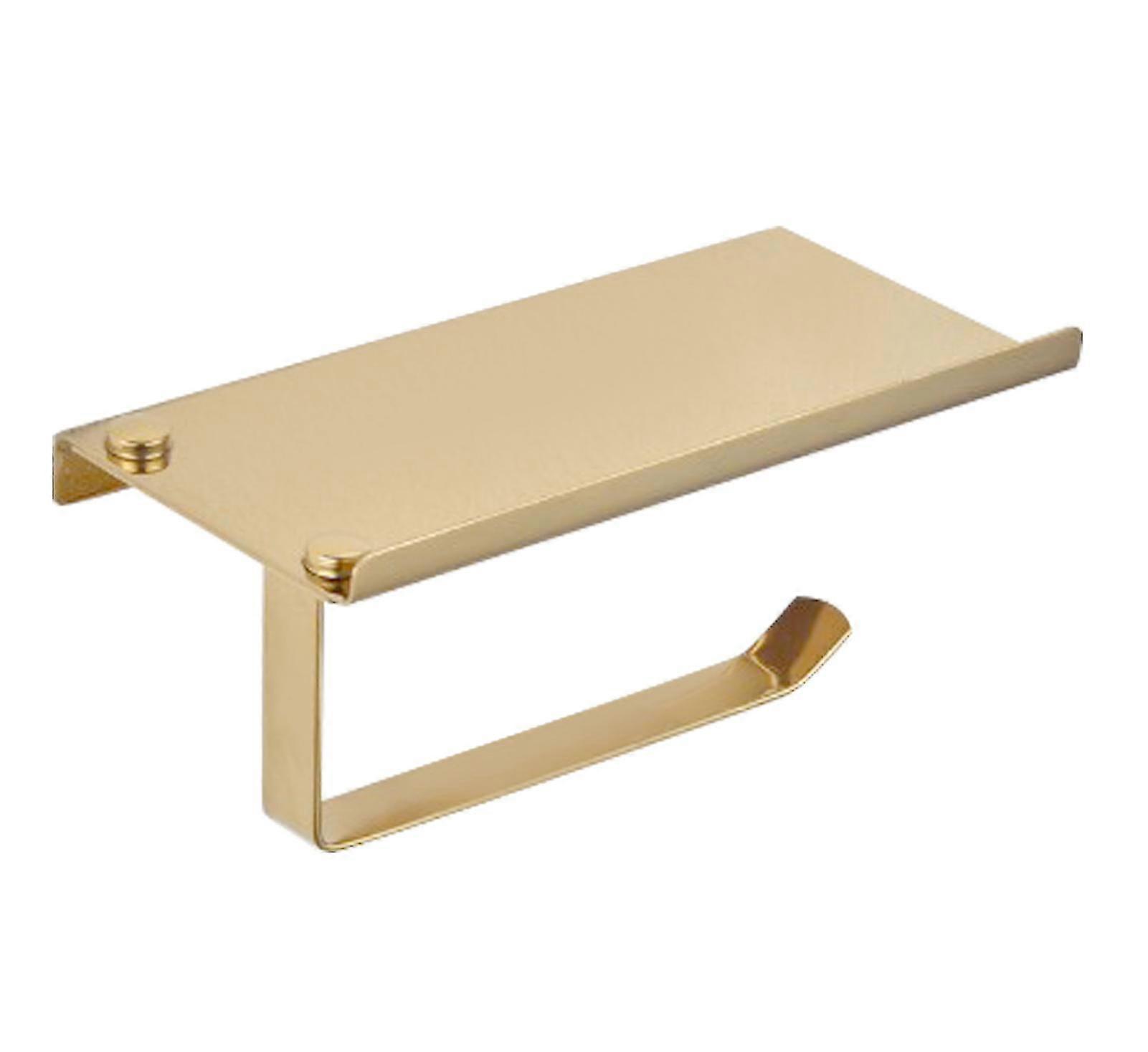 2025 Elegant Bathroom Tissue Dispenser, Rust-Proof Dual Roller For Wall Mounted Installation, Large Storage Space And Unique Design With Curved Rod En