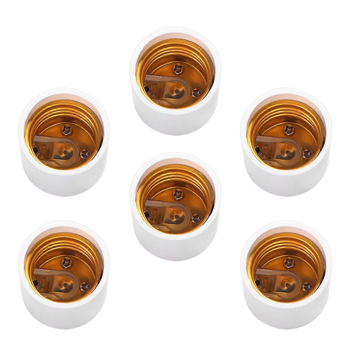 Lightbulb Socket Adapter Gu24 To E26 E27 Light Bulb Base Converter Household Users 6Pcs