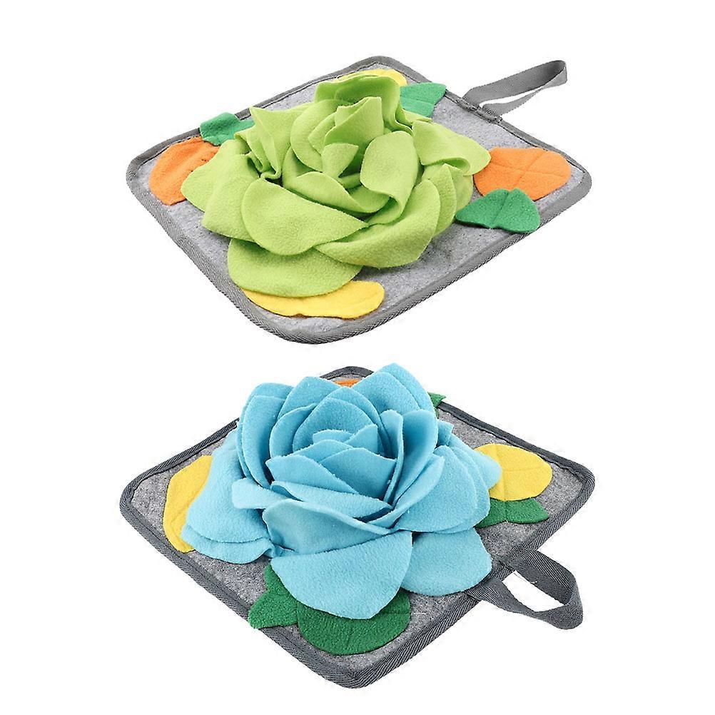 2pcs Rabbit Sniffing Mat for Comforting, Foraging, Slow Feeding – Reduces Anxiety, Encourages Exercise & Healthy Eating in Bunnies