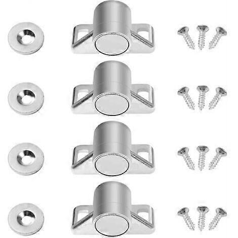 Pieces Magnetic Latches for Kitchen Cupboard or Wardrobe (Silver)