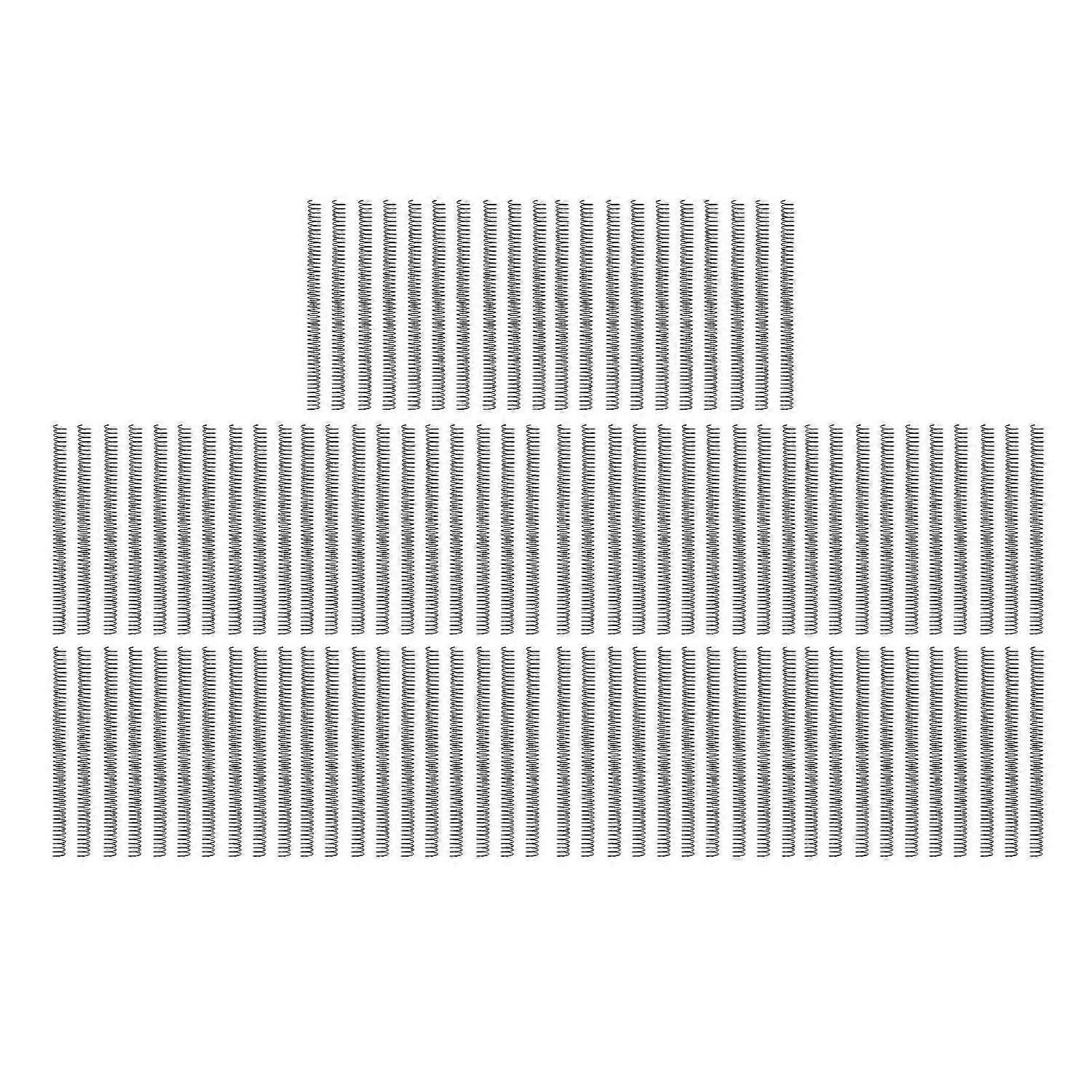 100Pcs Metal Spiral Binding Coils 19mm Diameter 48 Teeth 4:1 Pitch 170 Sheet Capacity Binding Spirals for A4 Paper Black