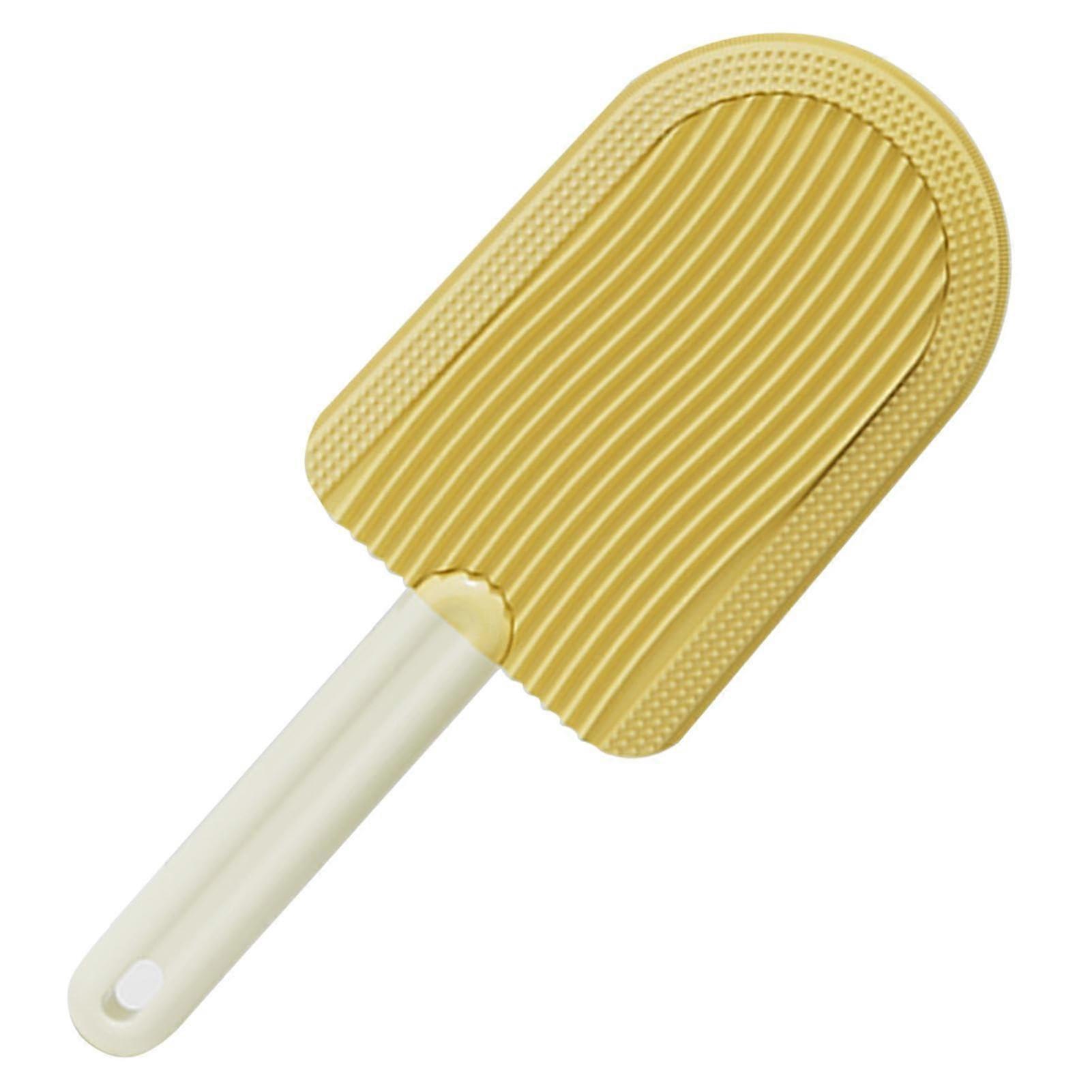 Cat Deshedding Brush | Double-Sided, Gentle Undercoat Tool For Short-Haired Cats And Dogs, Yellow C