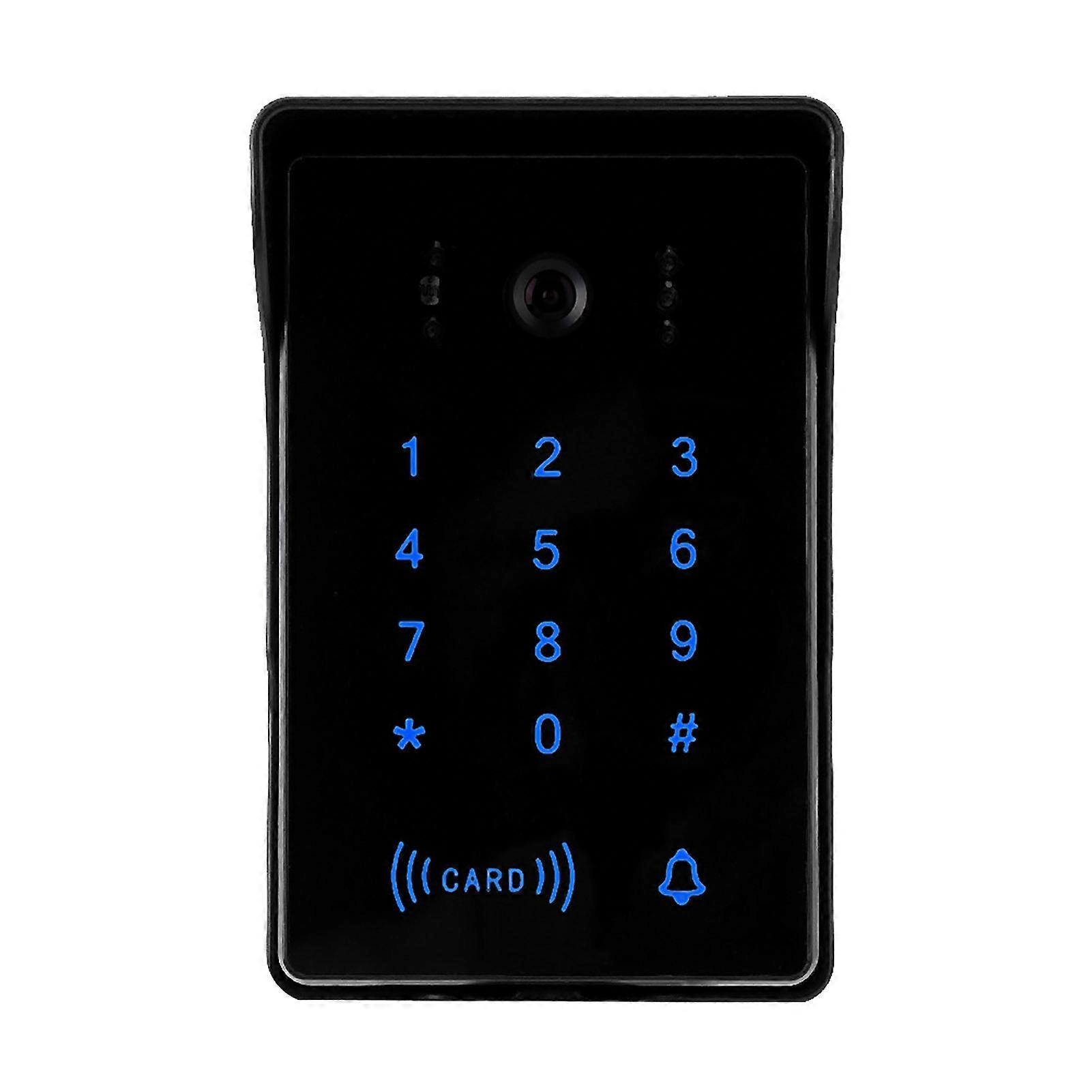 7" Wired Touch Keypad Card Remote Control Video Door Phone Doorbell with Electric Lock( Pug)