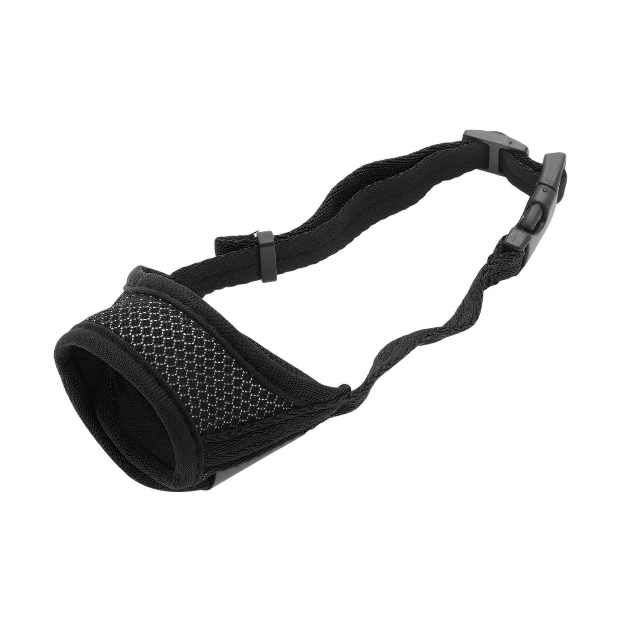 Soft Mesh Muzzle for Small, Medium, and Large Dogs with Adjustable Straps, Breathable Dog Muzzle XXL Black