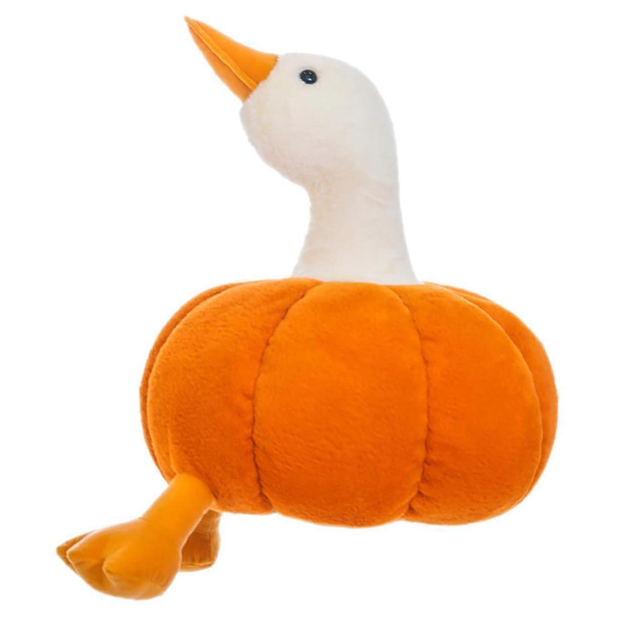Pumpkin Duck Plush Toy Orange 22 cm Soft Plush Cuddle Doll For Kids Home Use