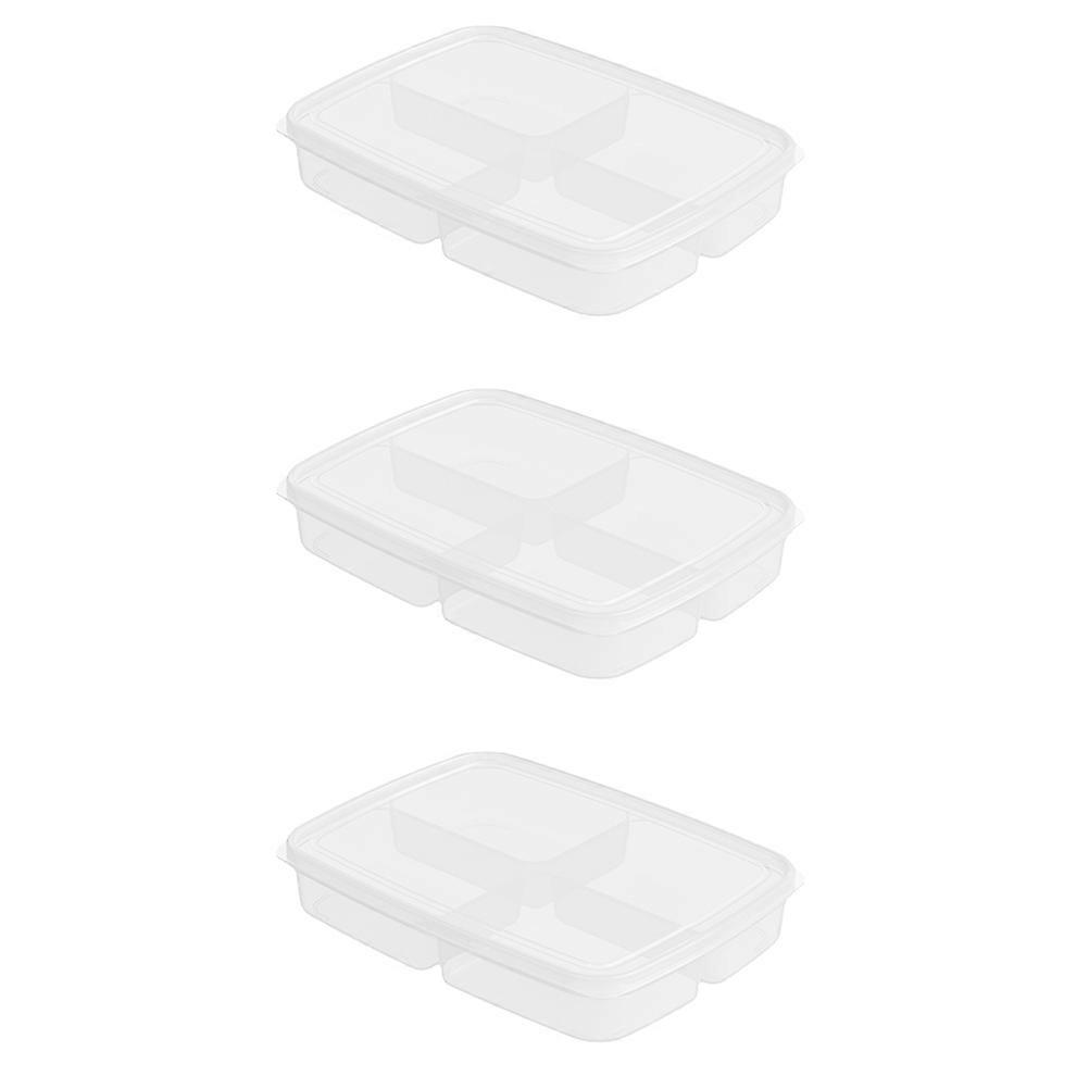 Refrigerator Food Preservation Box Vegetable Fruit Box Fresh Preservation Container Rectangular 3Pcs