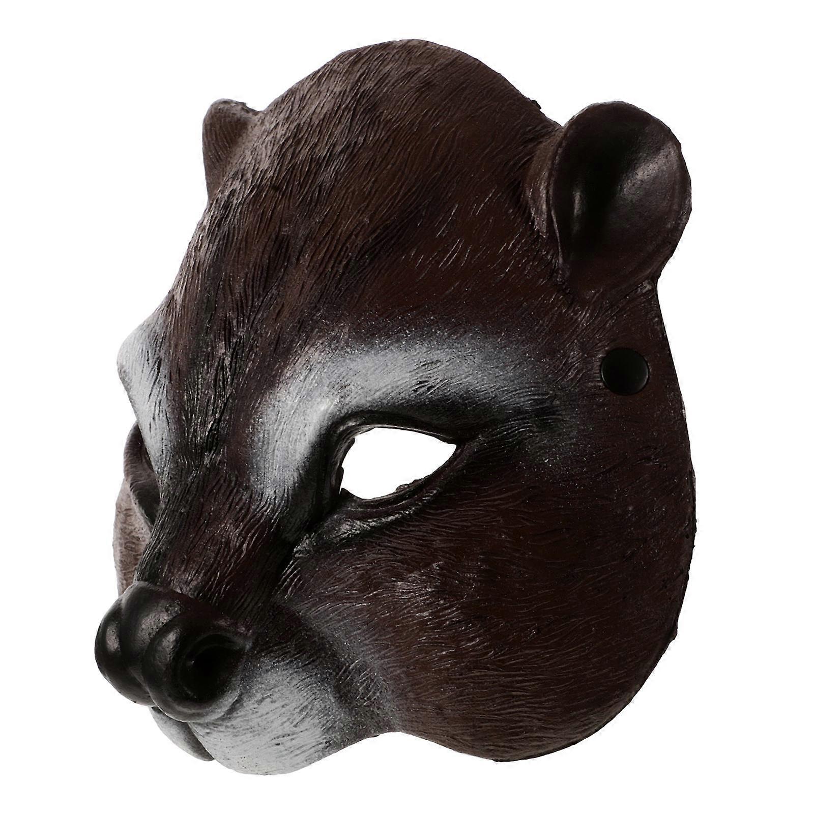 Realistic Squirrel Mask for Halloween Cosplay – Lifelike Animal Half Face Prop, Comfortable PU Foam Design for Themed Parties & Stage Shows, Unisex