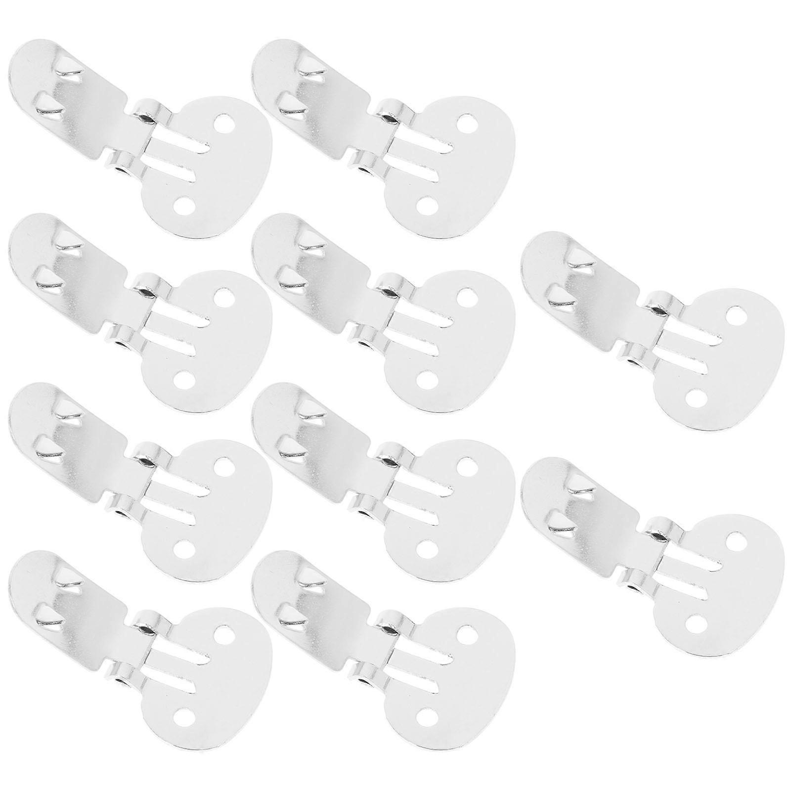 Stainless Steel Shoe Clips for DIY Crafts 10pcs Flat Shoe Findings for Decorating with Buttons, Beads, and Flowers