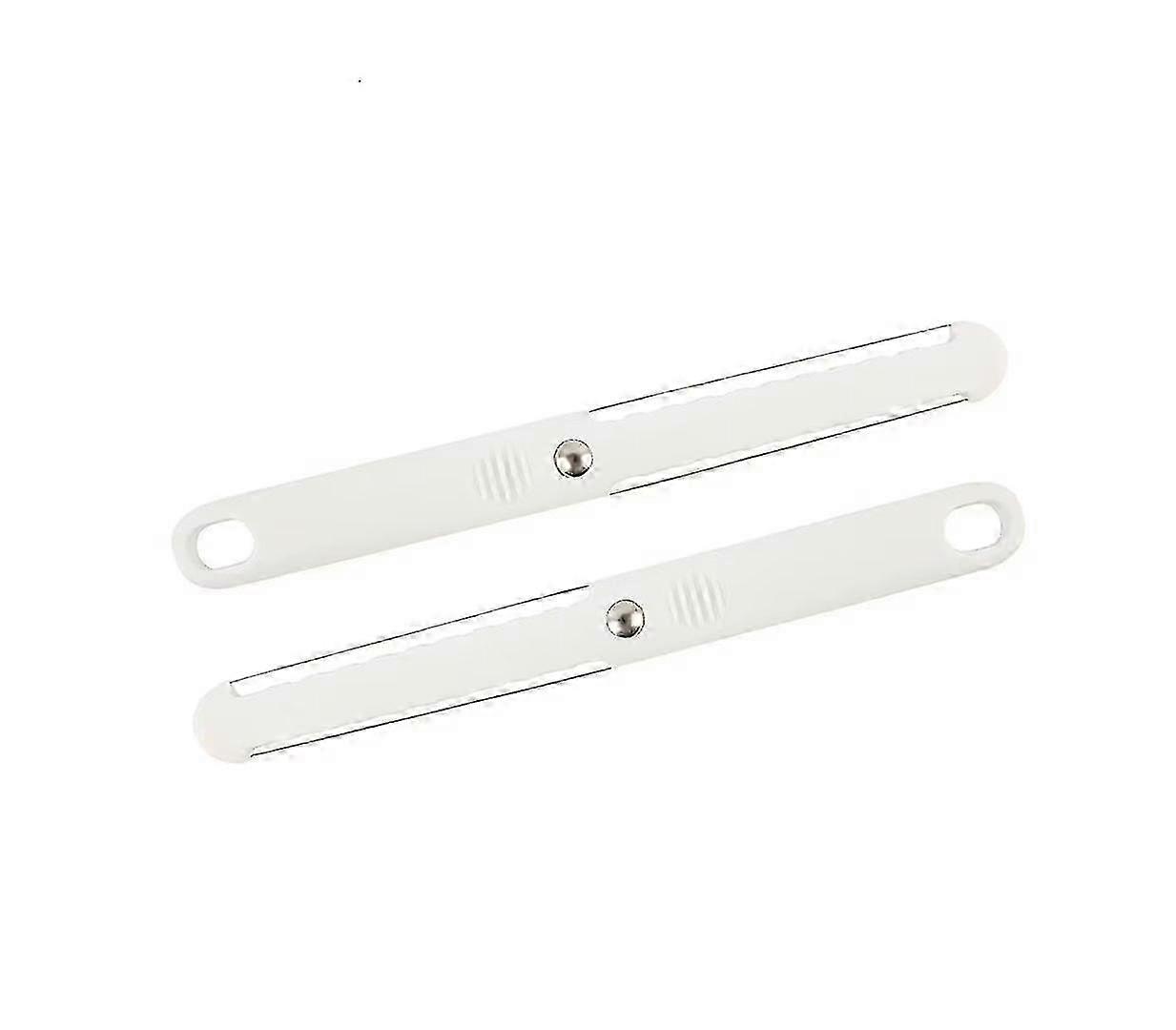 Multifunctional Plastic Cheese Slicers & Wired Cutter Set - 2-Piece Kitchen Gadget for Slicing Block Cheese & Butter Curling (White)