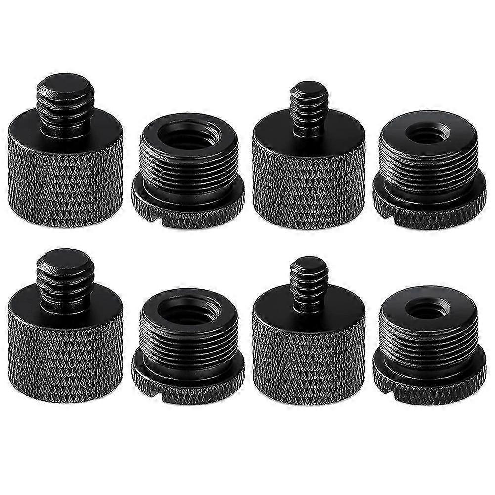 8stk mikrofonstativ gevind adapter sæt - 5/8" hun til 3/8" han & 3/8" hun til 5/8" han skrueadaptere til mikrofonstativer