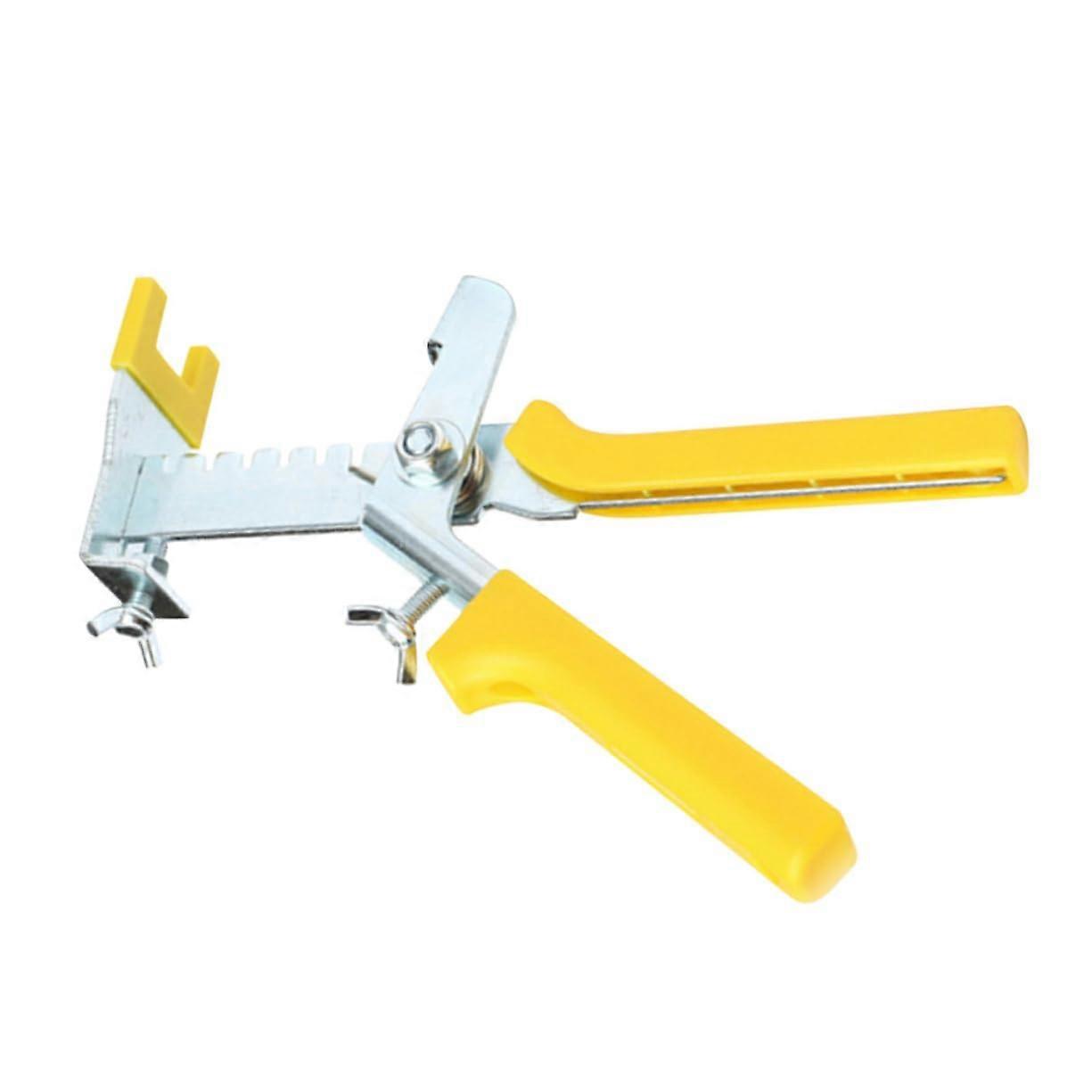 Tile leveler positioning leveling system laying aid tile pusher tool yellow
