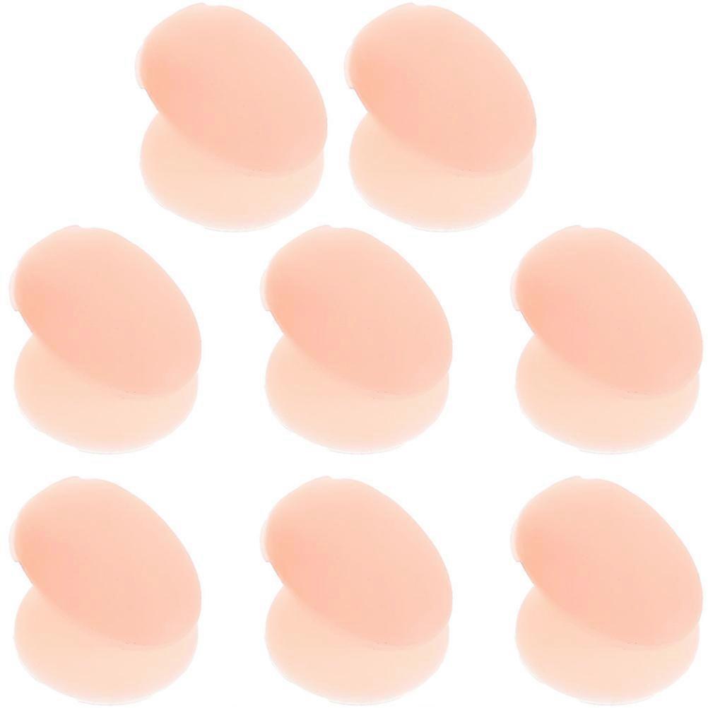 Lipstick Brush Applicator Lip Brush Sleeves Dust-Proof Protective Compact Storage Pink 8Pcs