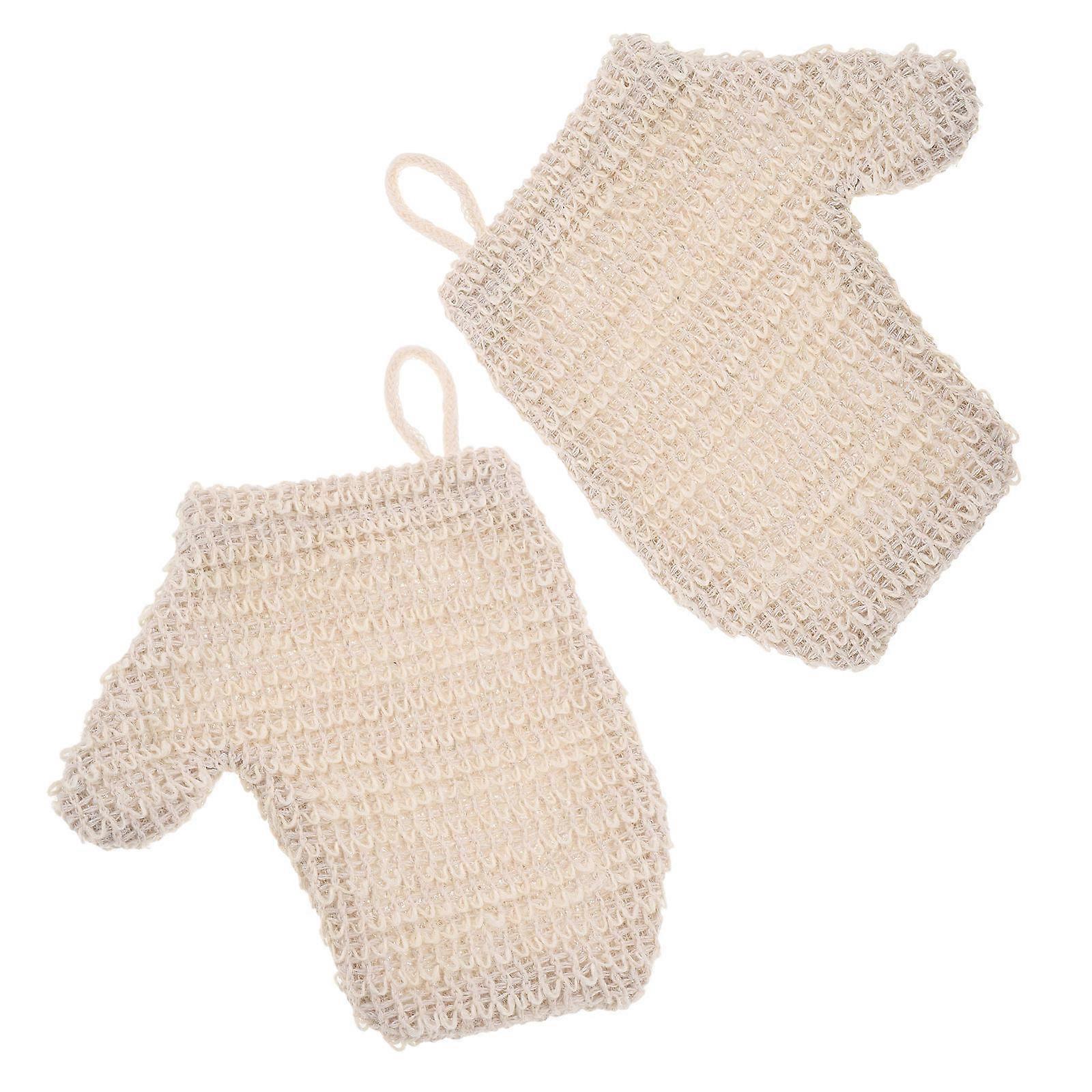 Exfoliating Bath Mitts Soft Scrubbing Gloves for Gentle & Deep Body Cleansing | Portable Body Exfoliator for Men & Women