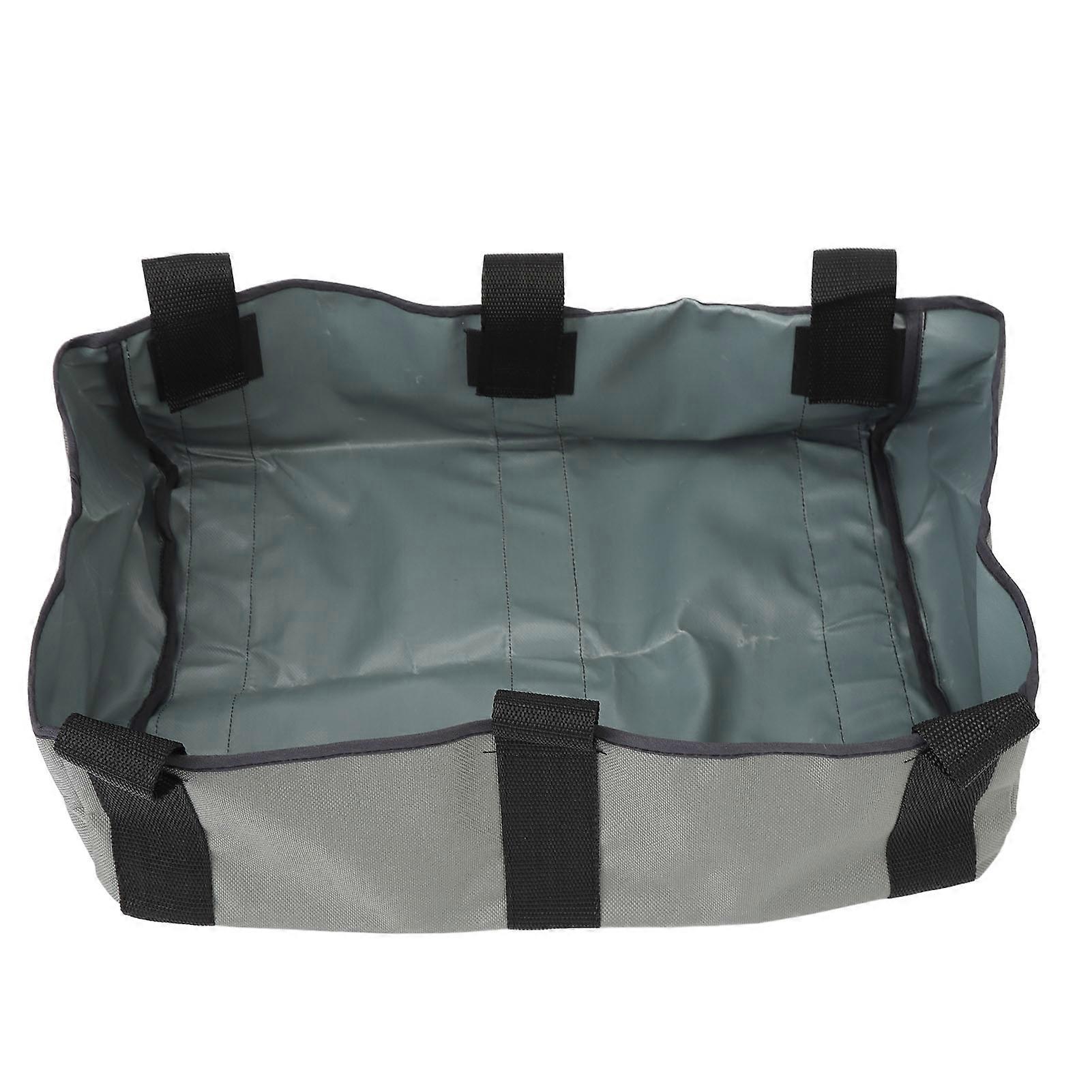 Rollator Bag Storage Hook And Loop Portable Nylon Under Seat Wheelchair Basket for Umbrella Grey
