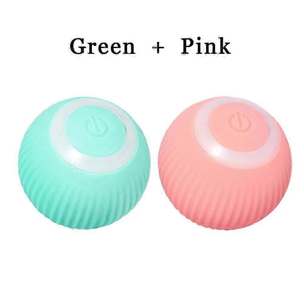 Interactive Cat Toys Ball, Automatic 360 Self-Rotating Rolling Ball with USB Rechargeable Pet Exercise Chase Toy Ball for Kitte