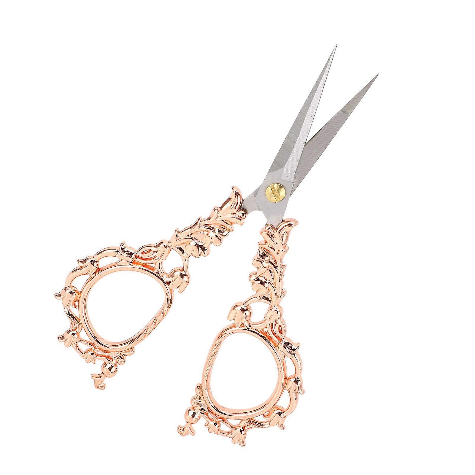 Embroidery Scissors Multifunctional Exquisite Vintage Small Crafting Threading Scissors Rose Gold
