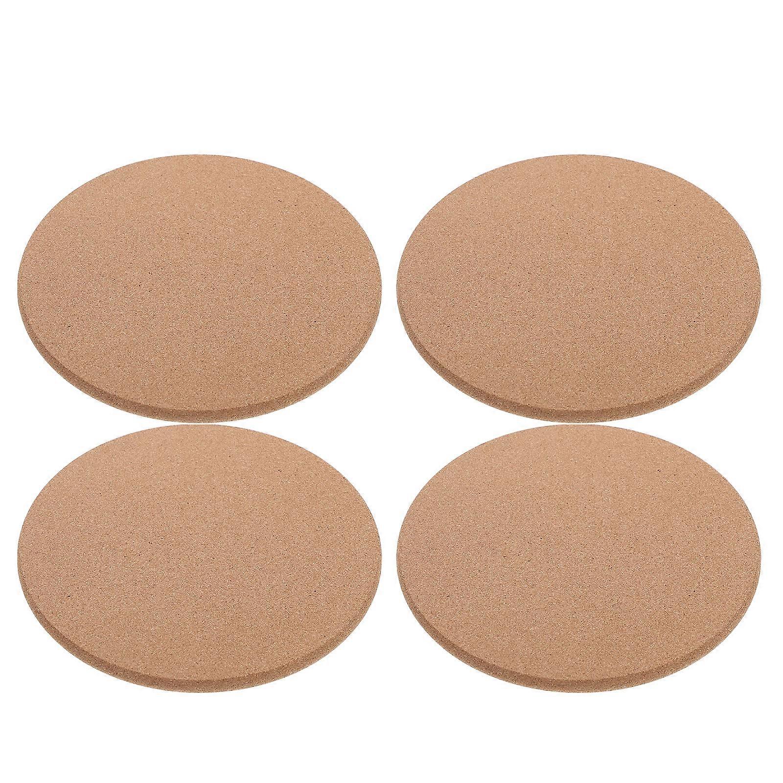 Cork Place Mats Shockproof Kitchenware Cork Trivets for Barbecues 7.5x7.5x0.4in 4Pcs