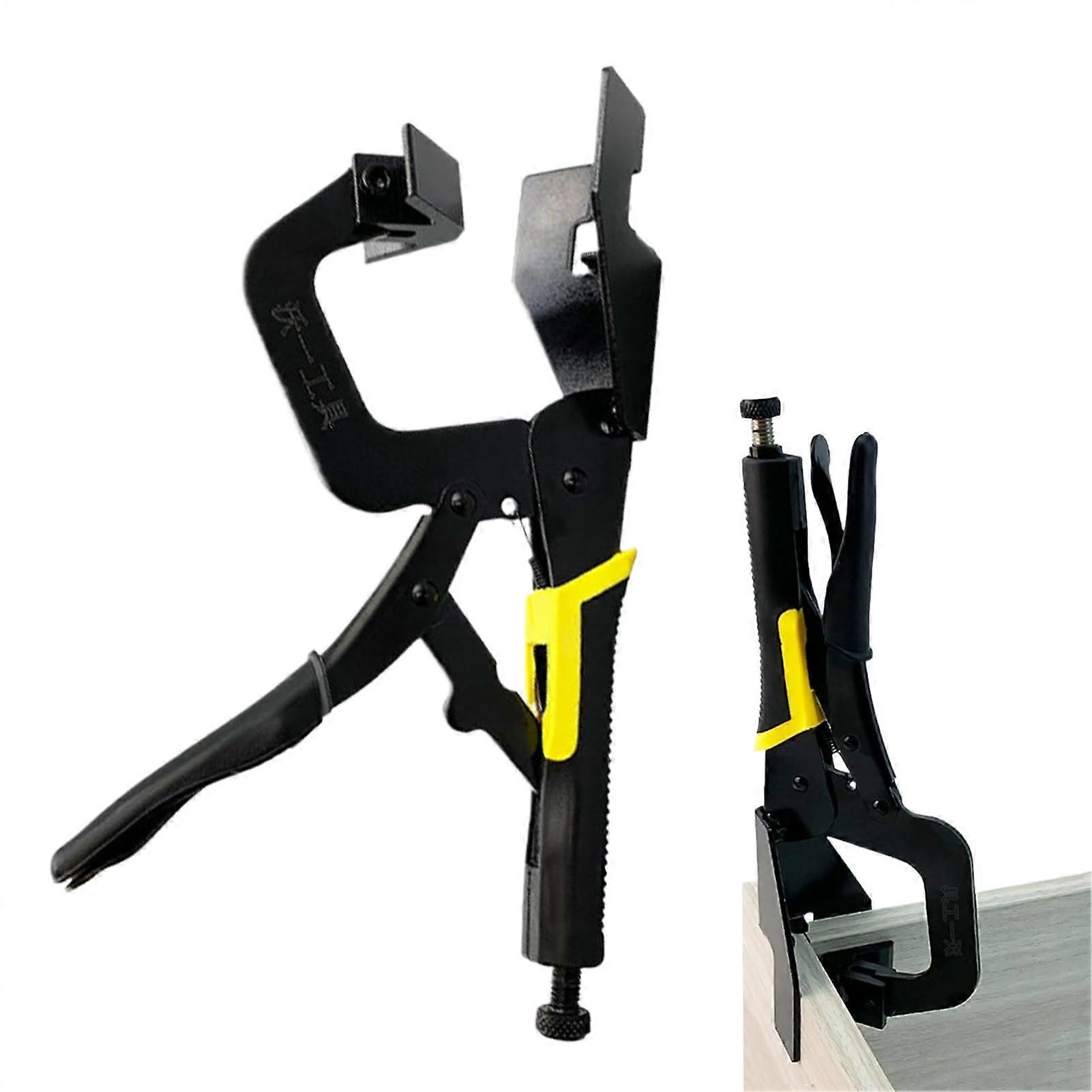 Rightangle clamps for wood joints, quickrelease adjustable clamping tools