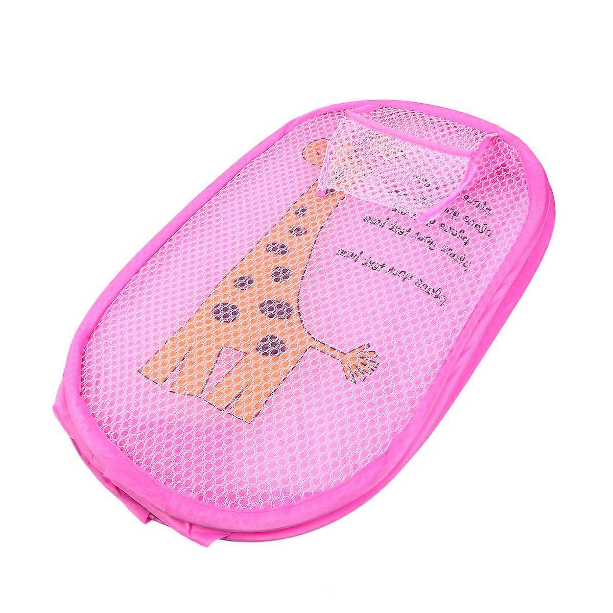 2 Pcs Giraffe Print Folding Mesh Laundry Baskets Lightweight, Breathable Storage Baskets for Home, Bathroom, and Room Use Portable & Easy to Use