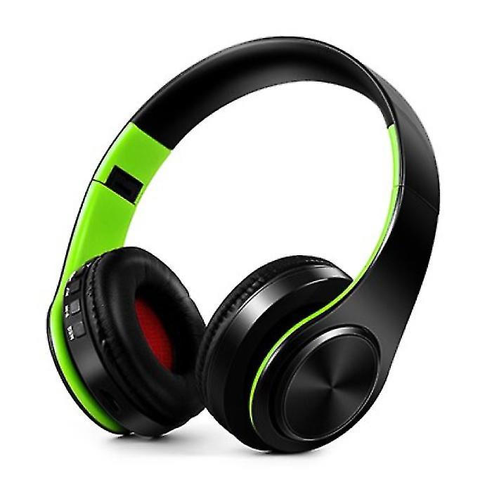Bluetooth Wireless Stereo Gaming Headphones  (Black-green)