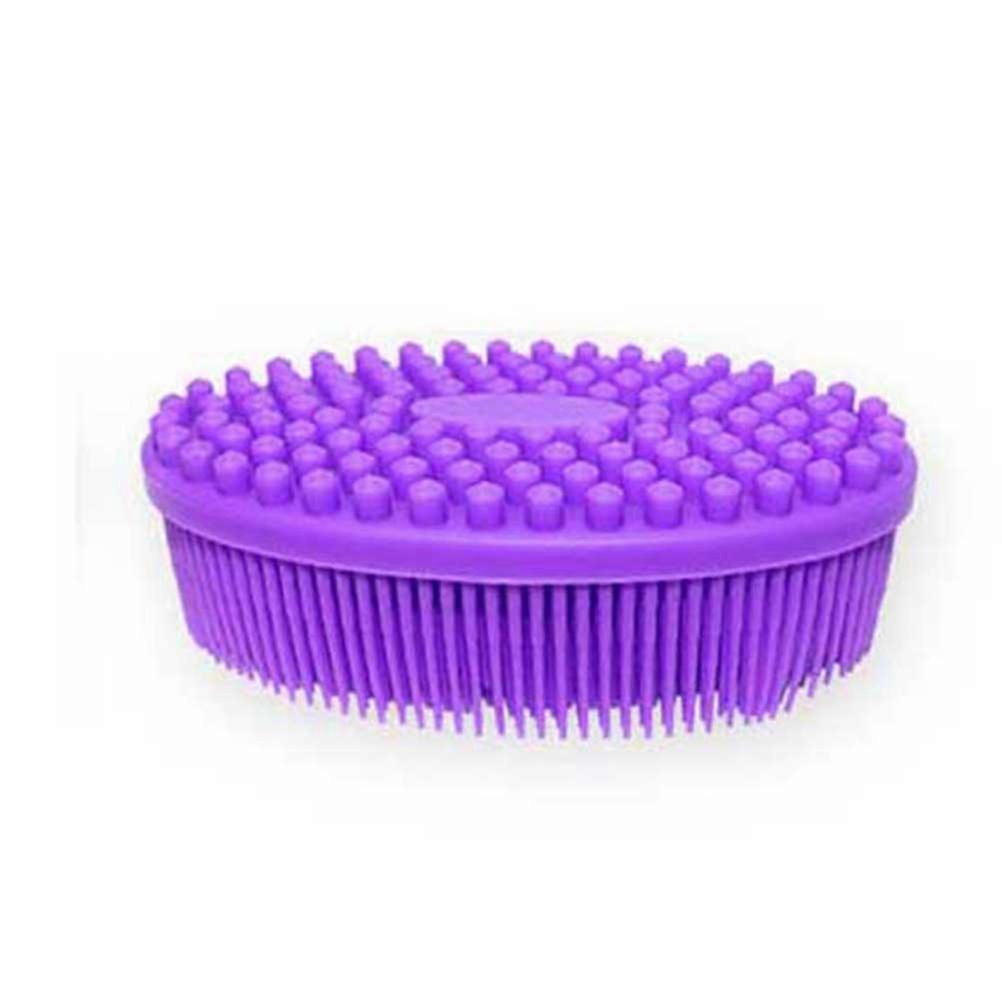 Baby Silicone Shampoo Brush for Bathing and Massage Purple Soft and Stretchy for Comfortable Use