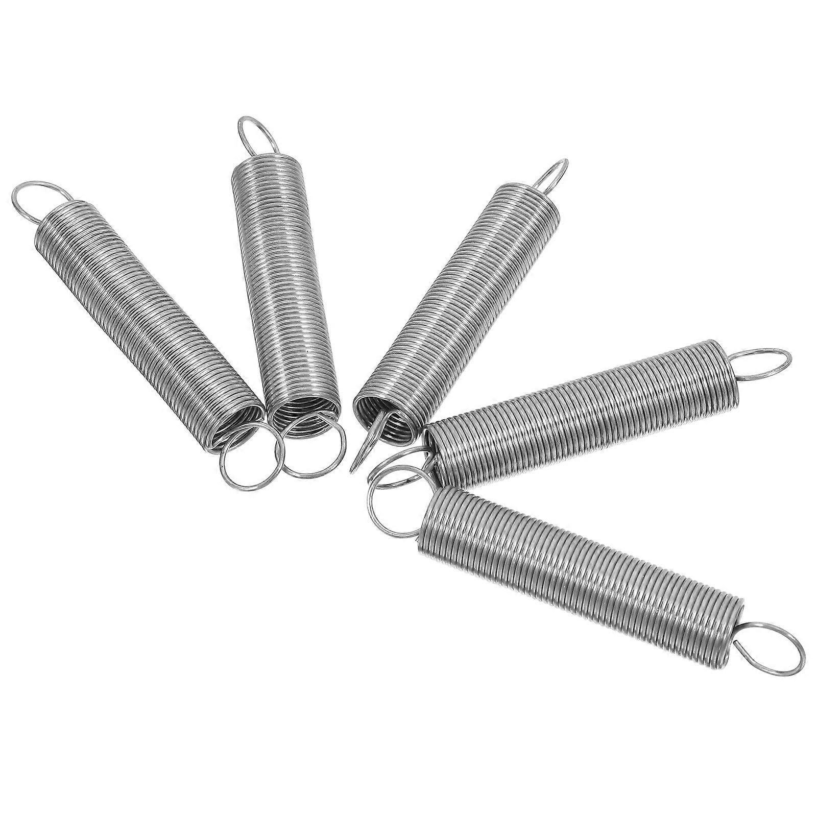Extension Spring With Hook Ends Small Extension Springs For Diy Repair Metal Elastic Component 5Pcs
