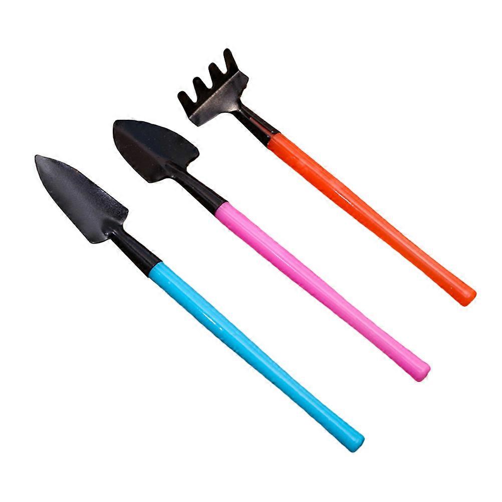 3Pcs Gardening Tools Set Gardening Small Garden Rake and Hand Trowel Mini Indoor Colorful Garden Tools for House Plants