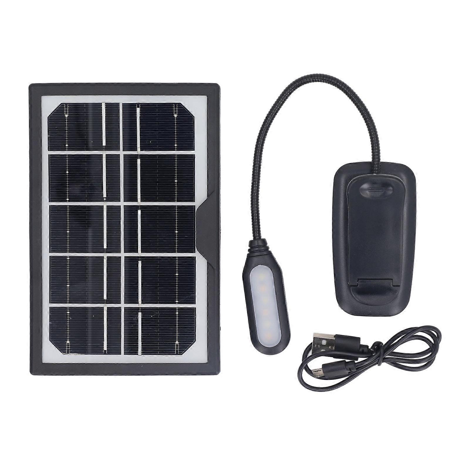 Clip On Solar Desk Lamp Rechargeable Multifunctional Split Type Portable Solar Book Light