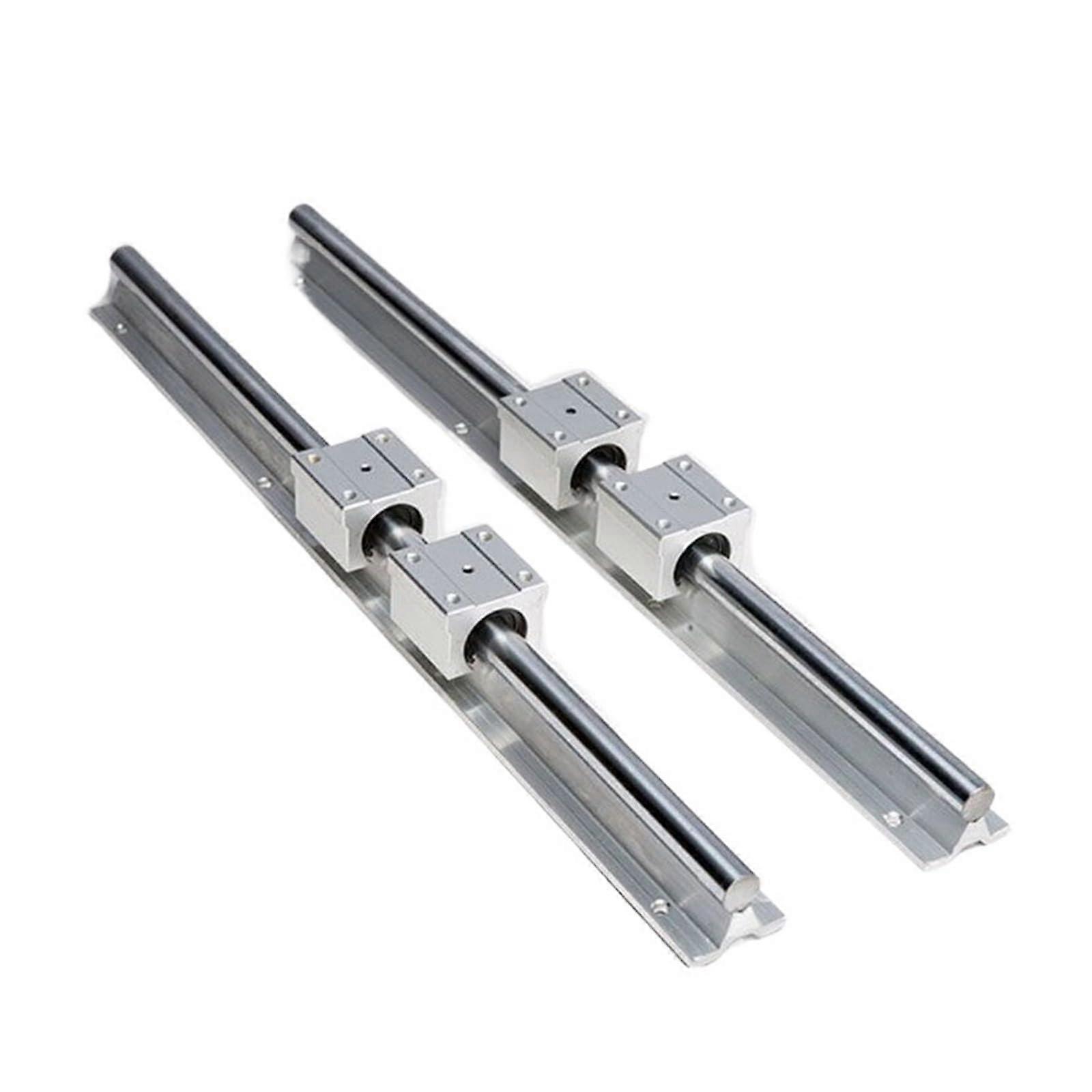 16mm Linear Guide Rail Kit 1000mm, 2 Pcs, Round Rail, Includes 4x SBR16UU Carriages, SBR12UU Block, 250mm