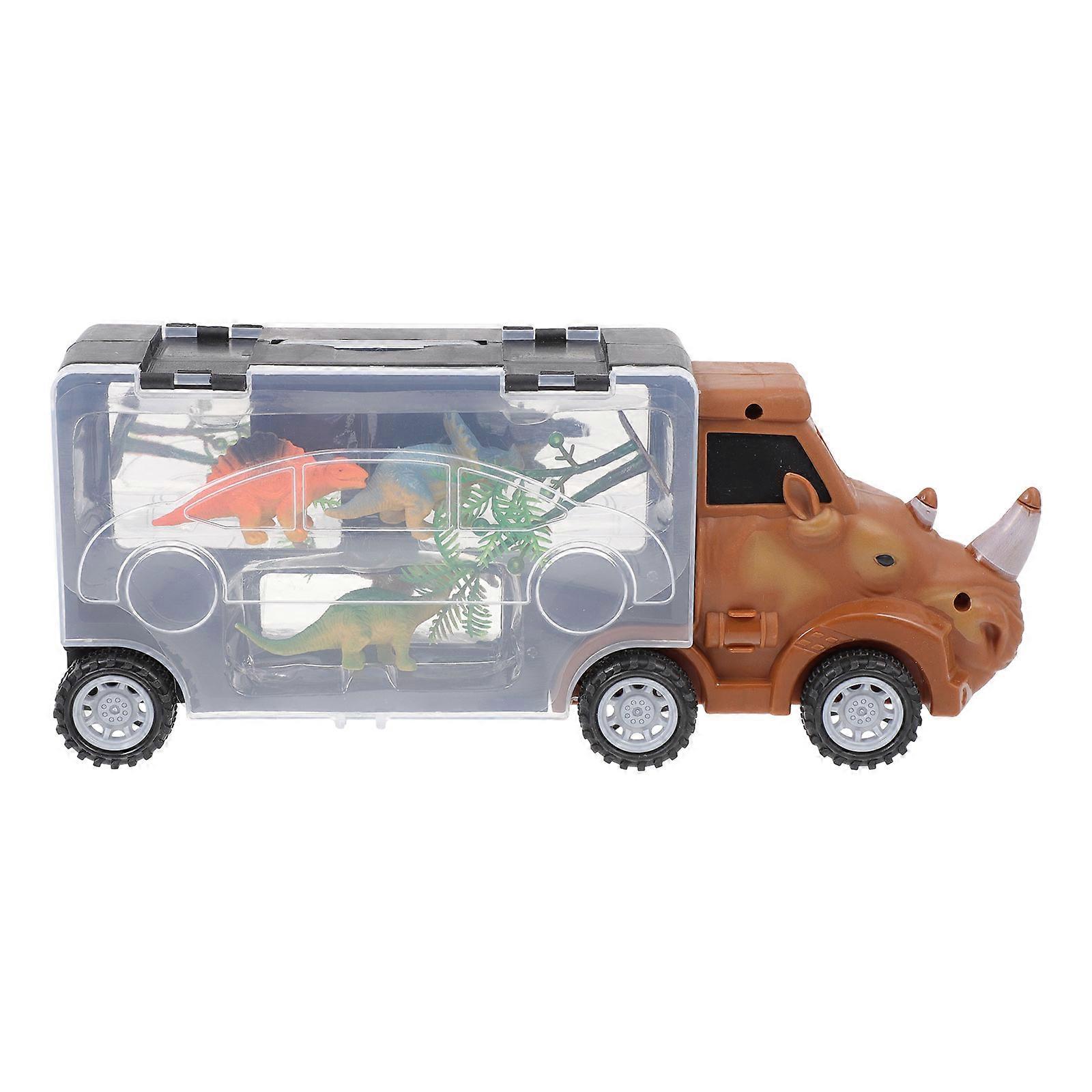 1 Set Creative Rhino-shaped Truck Toy For Children That Supports Cognitive Development During Learning Activities In Playtime