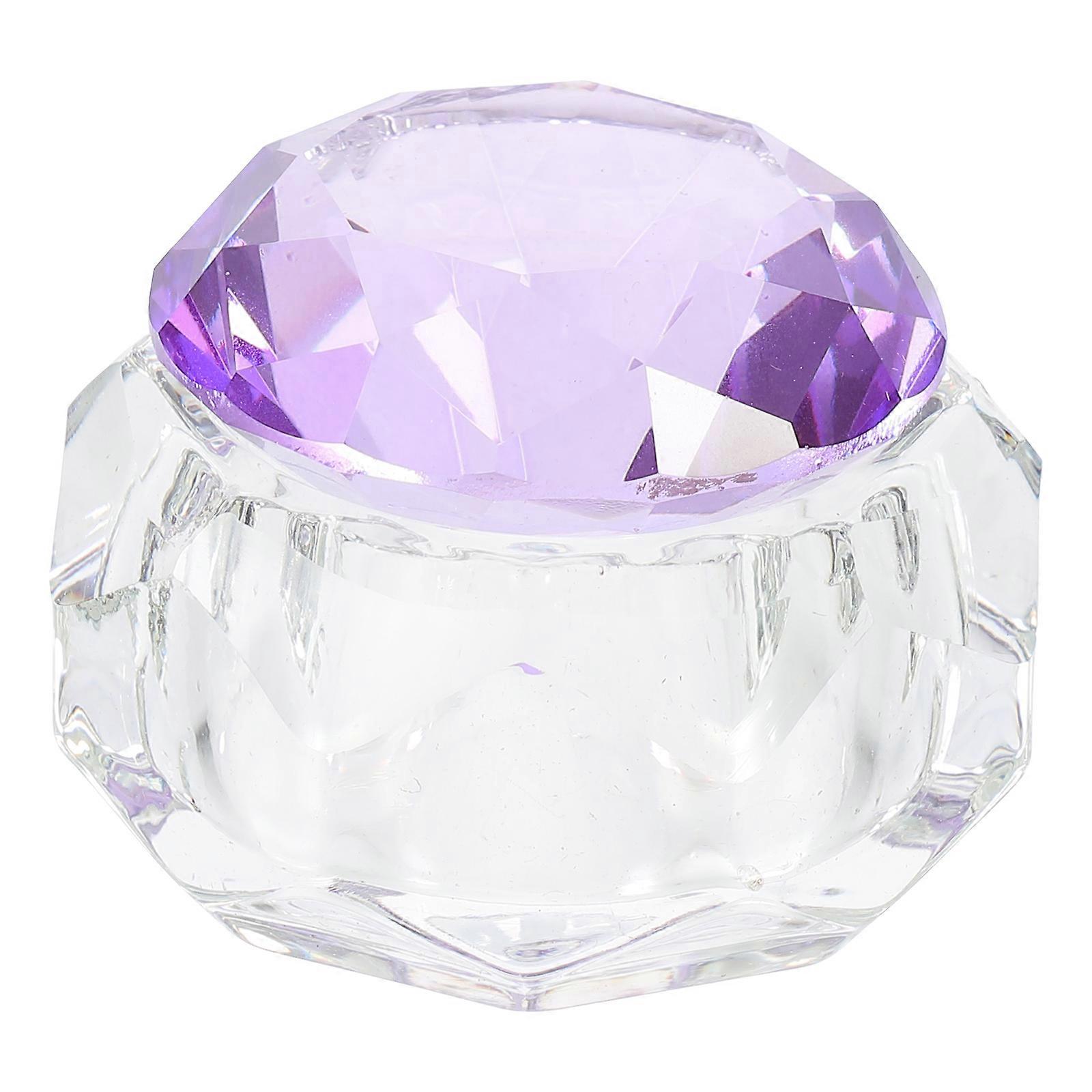 Irregular Crystal Nail Cup Manicures Liquid Powder Mixing Tool Transparent Structure 1Pcs