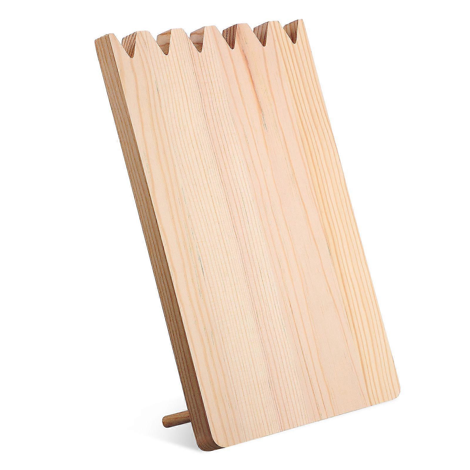 Wood Necklace Display Stand for Creative Jewelry Display in Beige Color Space Saving and Organized 7.5 inches