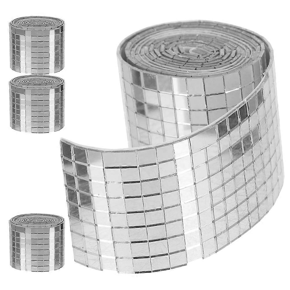 Acrylic Mosaic Tiles Set for Photo Craft Projects with Silver Rolls
