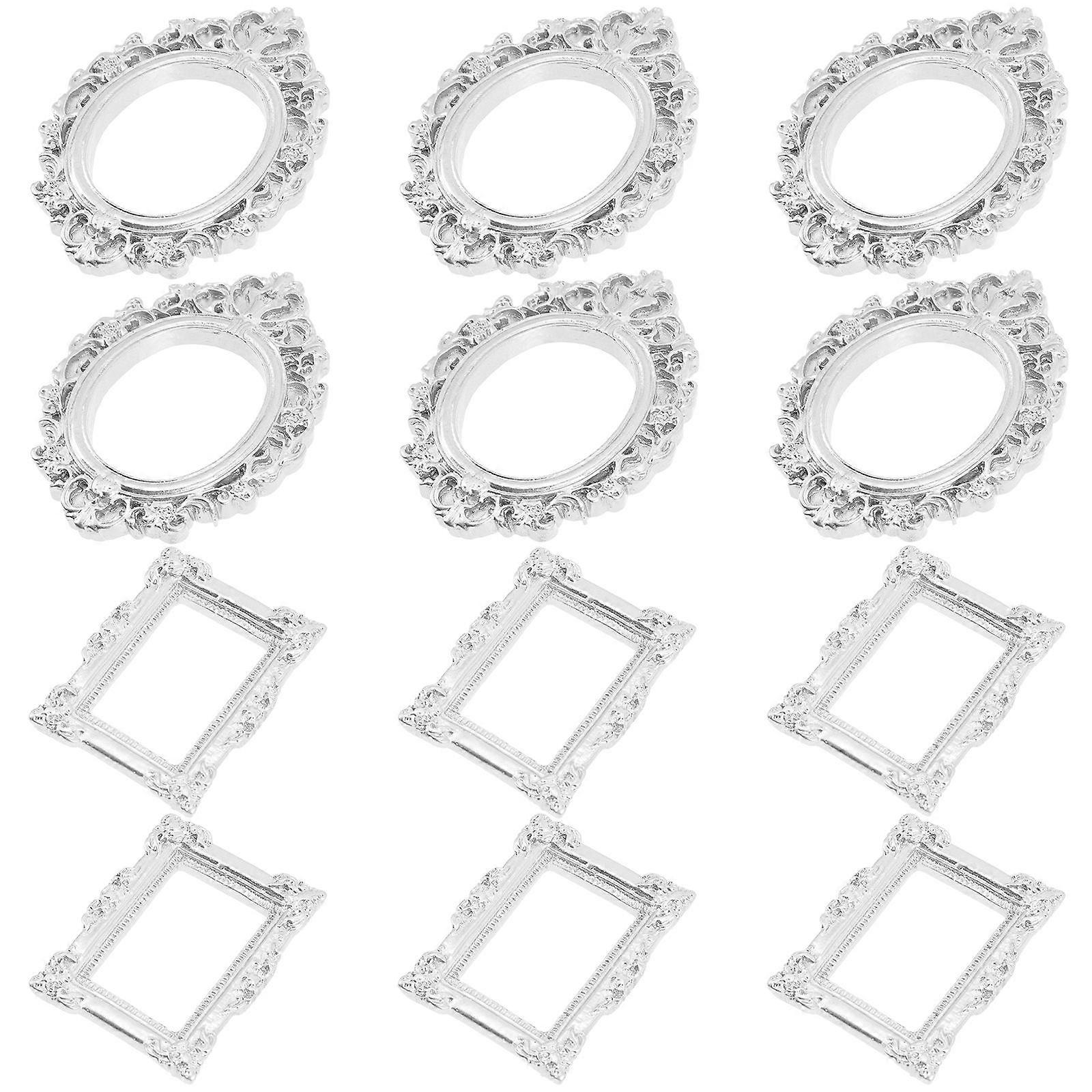 Mini Photo Frame Decorative Picture Frames Accessory For Diy Projects Craft Making Rectangular Shape 12Pcs