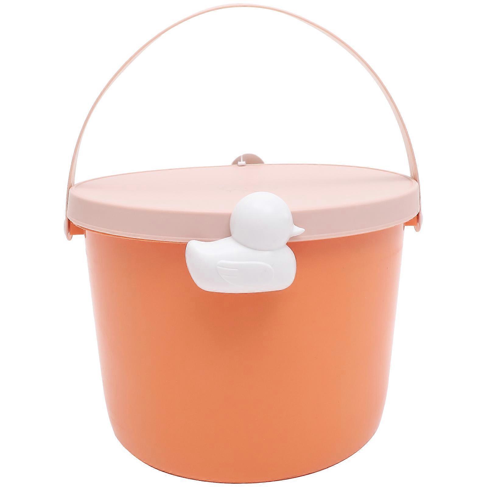 FRCOLOR Plastic Building Blocks Storage Bucket with Lid for Toy Storage Organizer