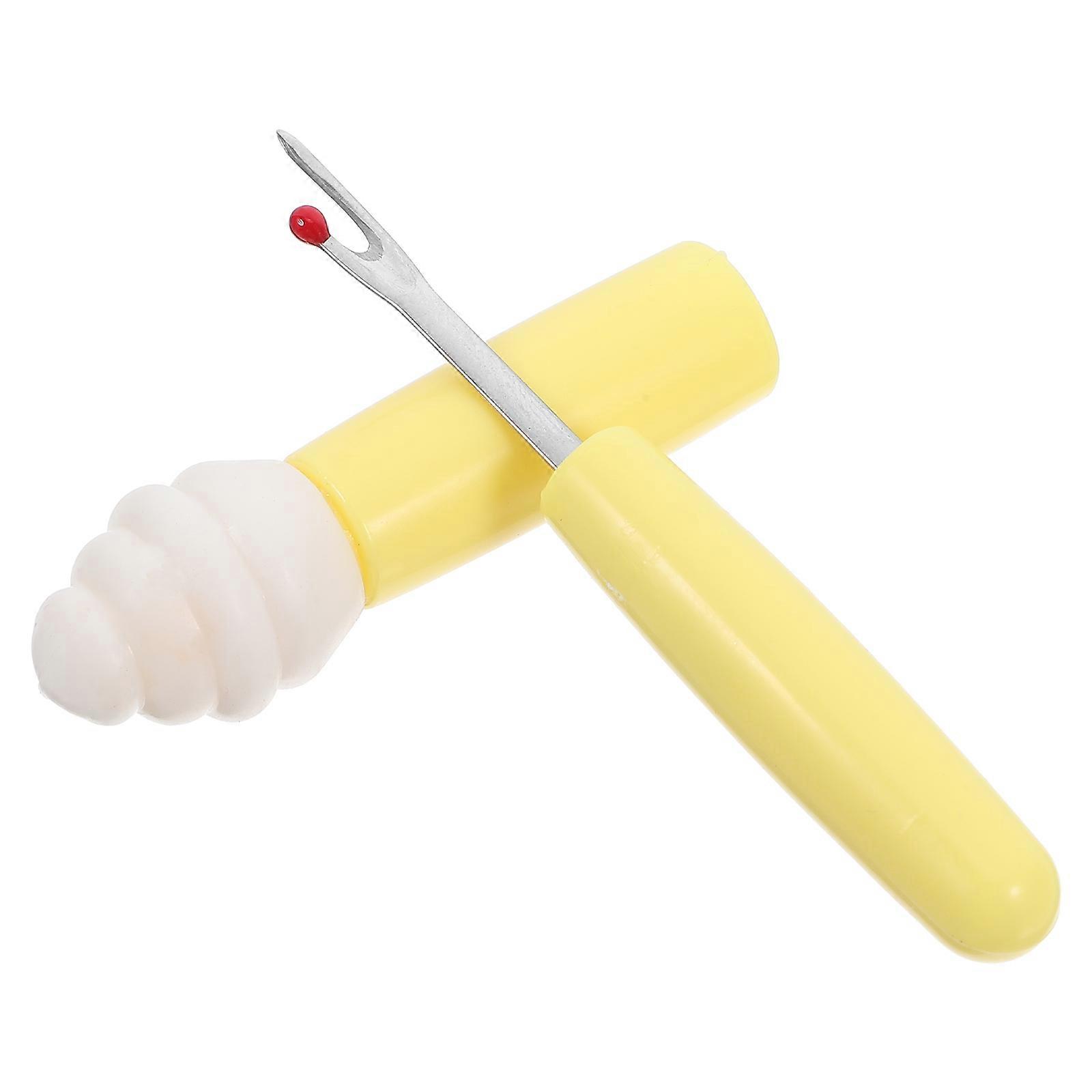 Handy Seam Ripper Thread Remover Tools with Grip Handle Stitch Removal Needlework Repairs Tools for Sewing Crafting Projects Supplies Yellow