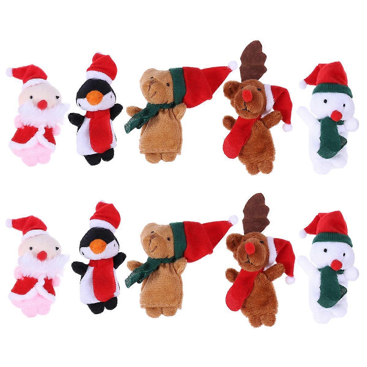String Christmas Puppet 10Pcs Educational Finger Puppets Dolls For Kids Assorted Color Designs Perfect For Family Entertainment