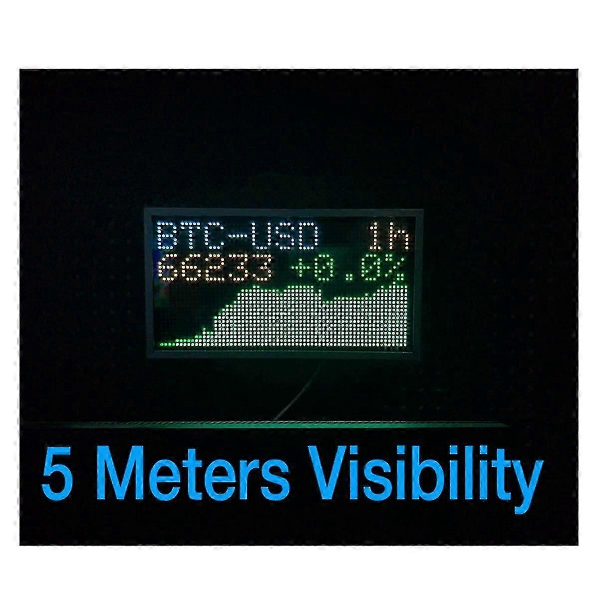 8inch Big Wall Weather Clock and Stock Bitcoin Price Ticker Display with  Big Pixel Screen Bitcoin