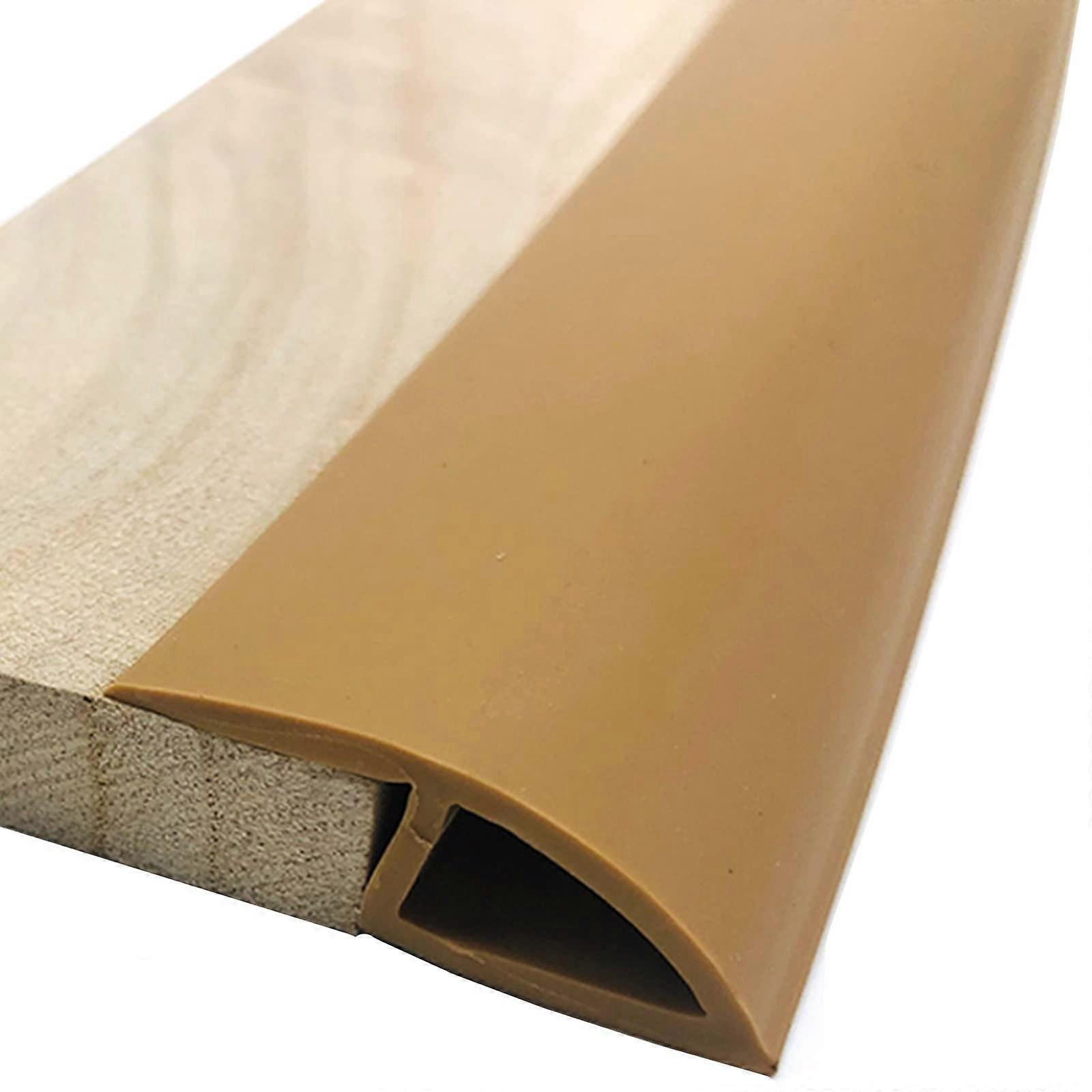 PVC Floor Transition Strip Carpet to Tile Cutting Edging Strips for Uneven Floors Self Adhesive Threshold Reducing Groove (Length 6m) Length 6m/19.6ft