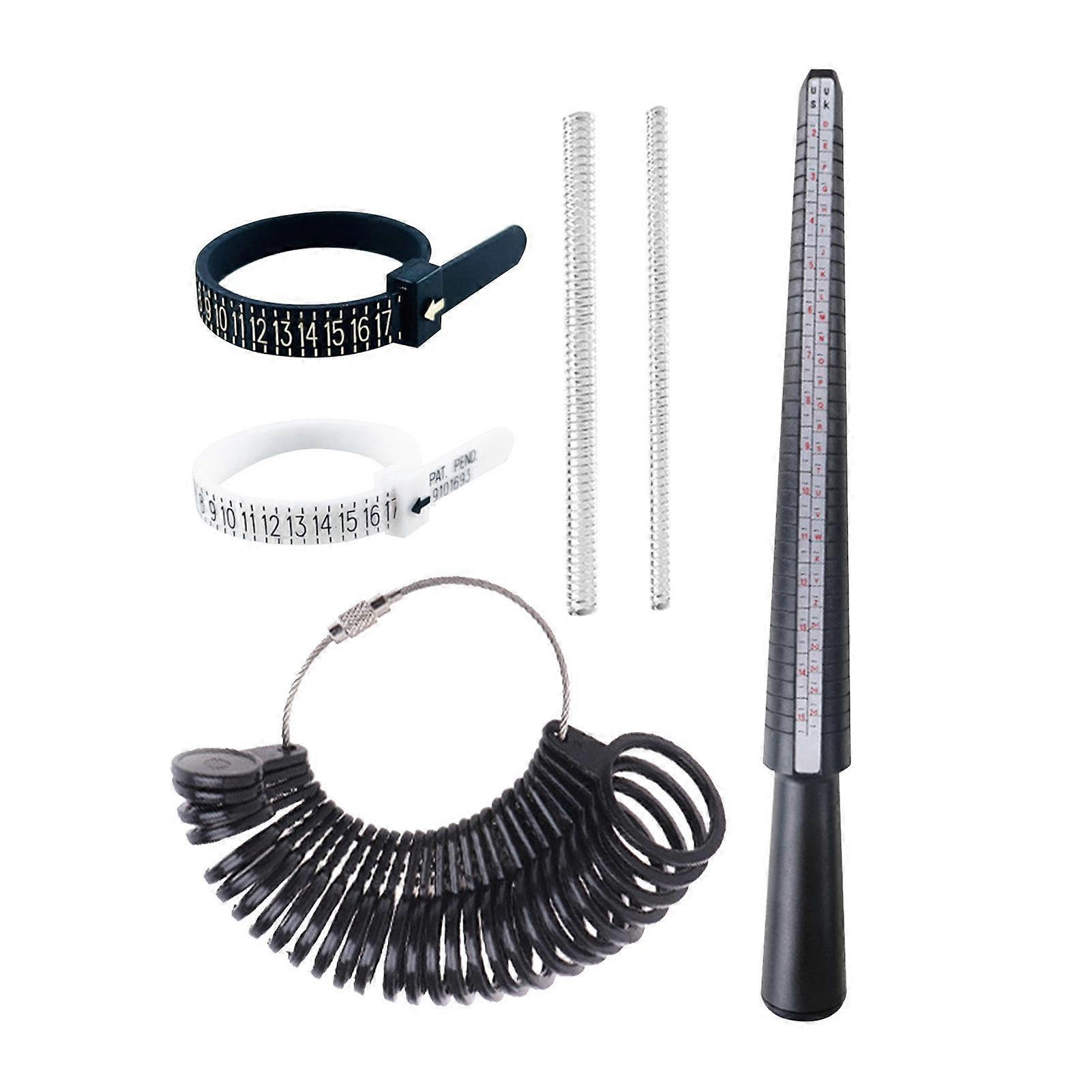 Ring Measuring Tool – 6 Reusable Finger Sizes, Ring Size Measuring Device for Men and Women, Jewelry Size Tool