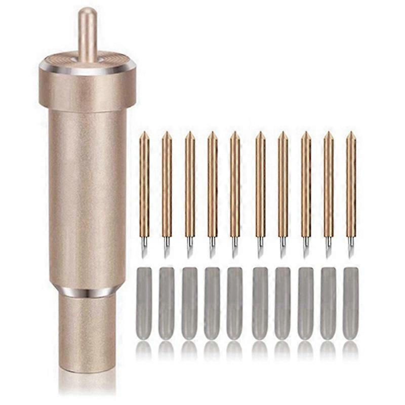 10Pcs Fine Point Plotter Cutting Blade Plotter Blade Vinyl Cutting Machine for Cricut Maker+1Pc Fuse Holder