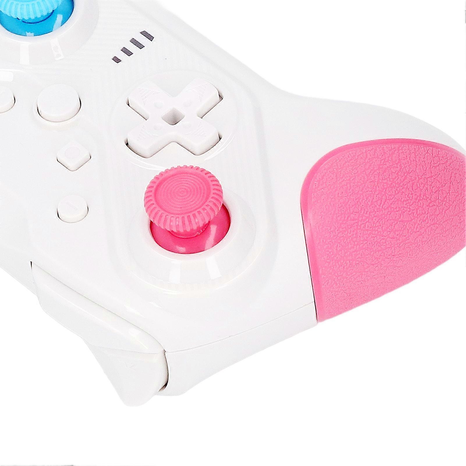 Wired Game Controller 4 Programmable Buttons 6 Axle Sensor USB Controller Console Pink Blue