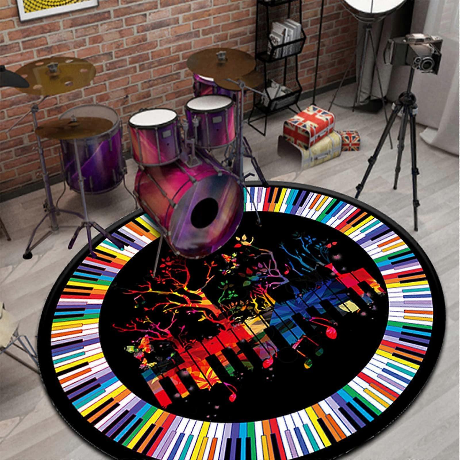 Nonslip drum rug, Epiano rug, square shape, soundproofing mat for bass drum, snare, and other core set components, mat, drum set rug/a/140cm.