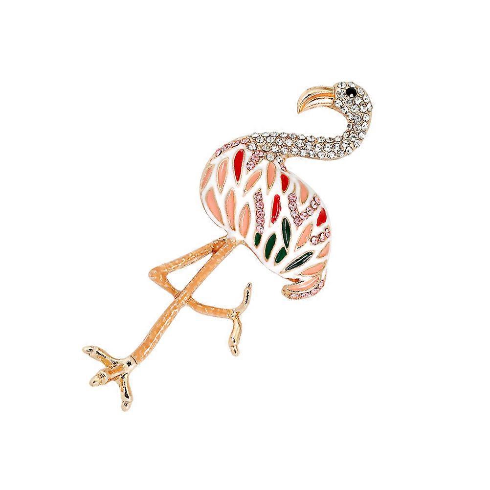 Flamingo Shape Alloy Brooch for Party Supplies and Badge Decoration Multi Color Great for Gifts and