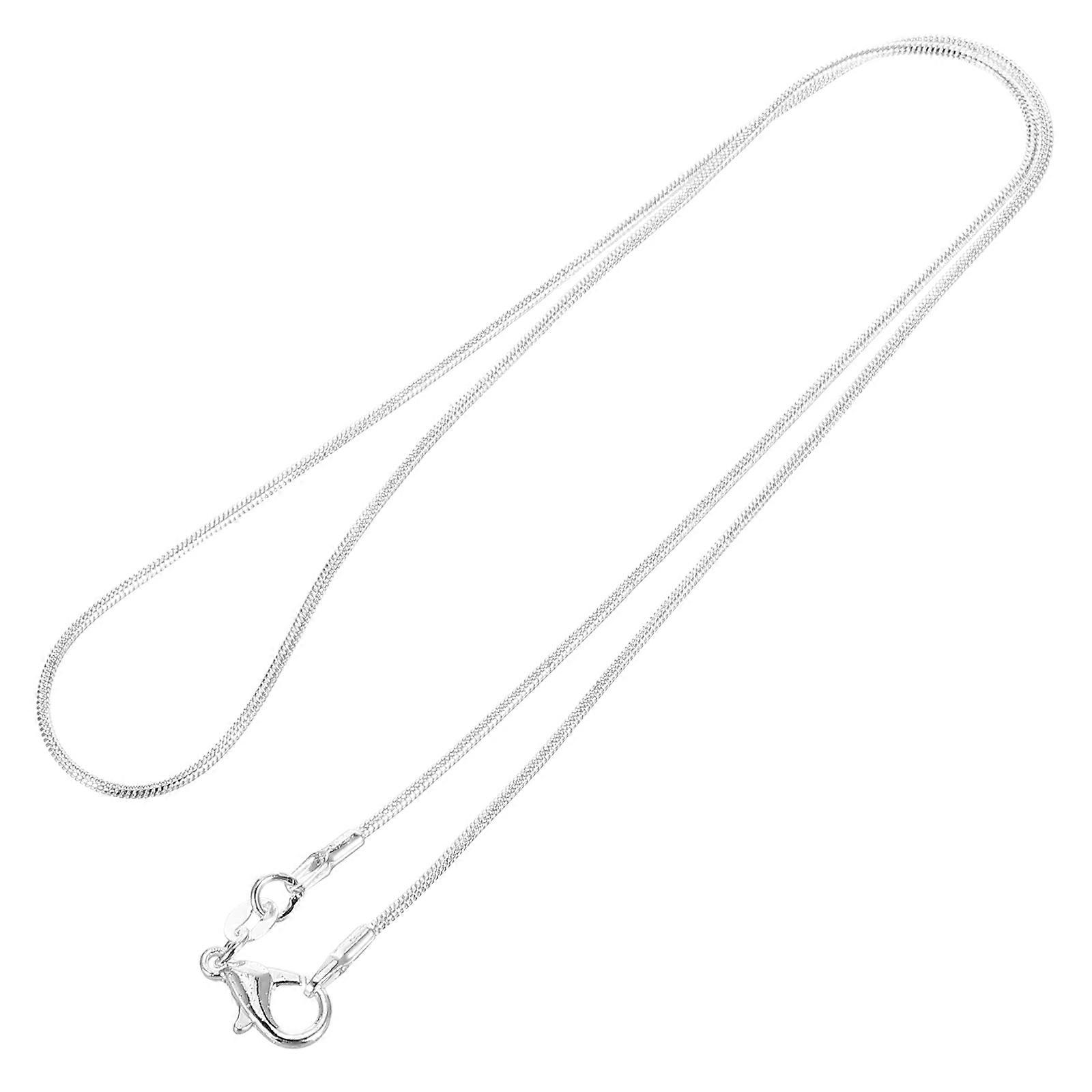 Elegant Snake Chain Necklace for Women and Men Silver Plated Durable 1MM Snake Design 24 Inch