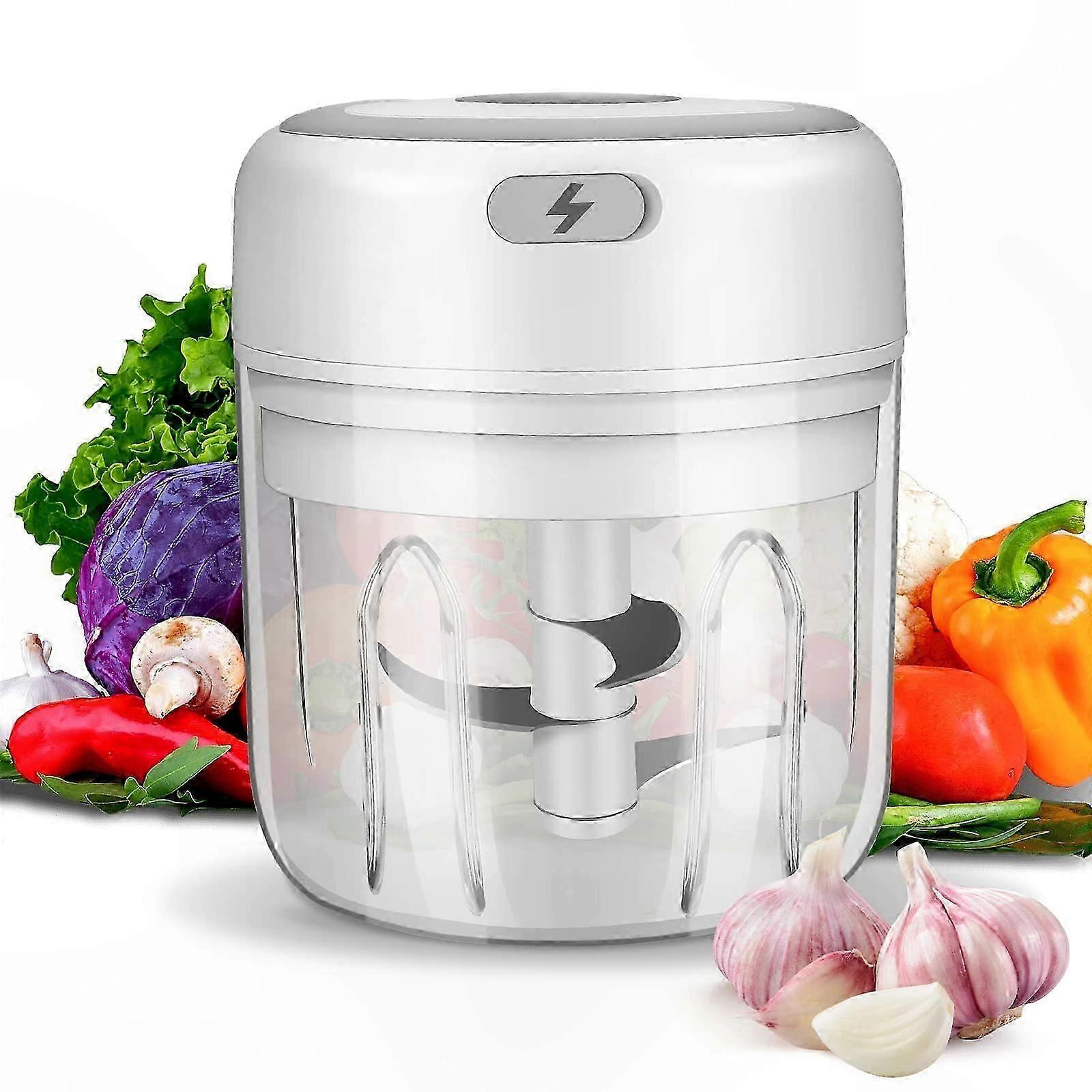 Electric Garlic Chopper with USB Charging, 250ML Cordless Blender for Kitchen Use