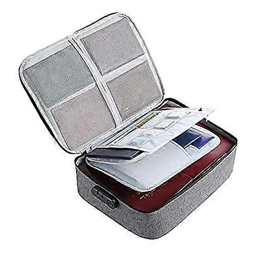 Important File Holder, Document Organizer Box, Waterproof Oxford Document Storage Bag with Security Code Lock