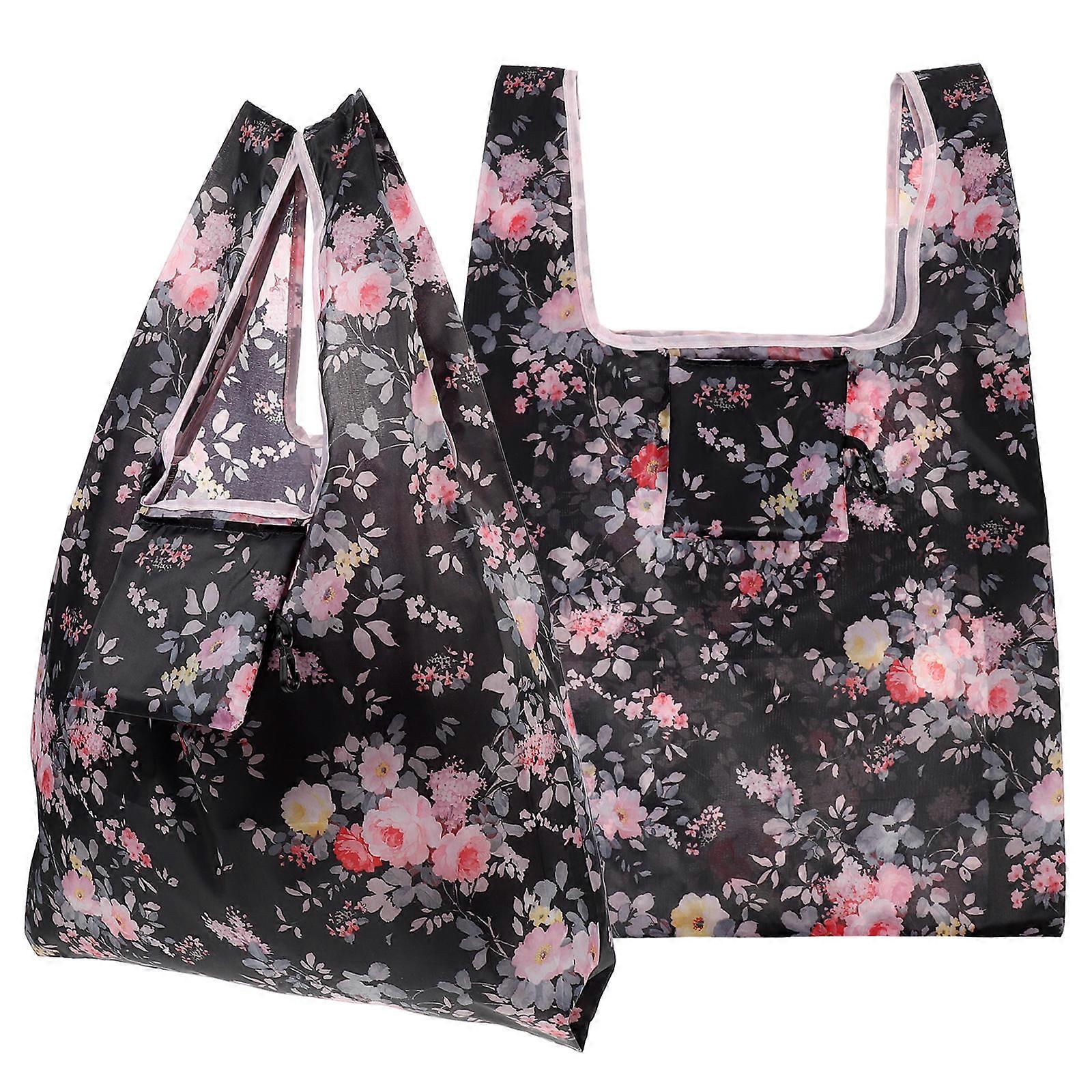 Portable Shopping Bag 2Pcs Fashionable Square Bag For Daily Color With Strong Storage Function